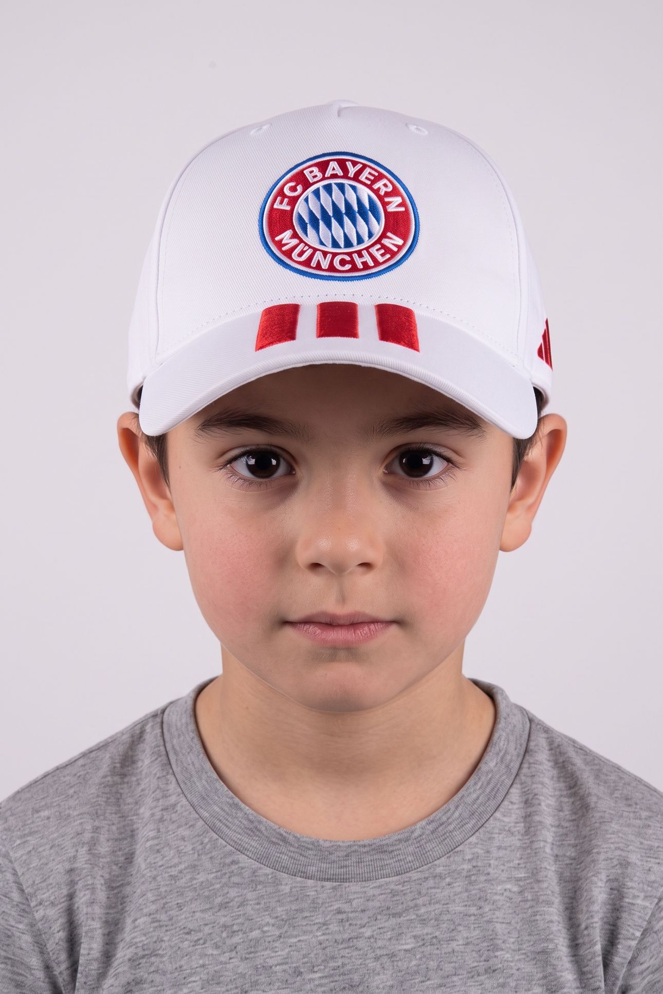 UNISEX FC BAYERN MUNICH KIDS CAP WHITE/BETTER SCARLET 1