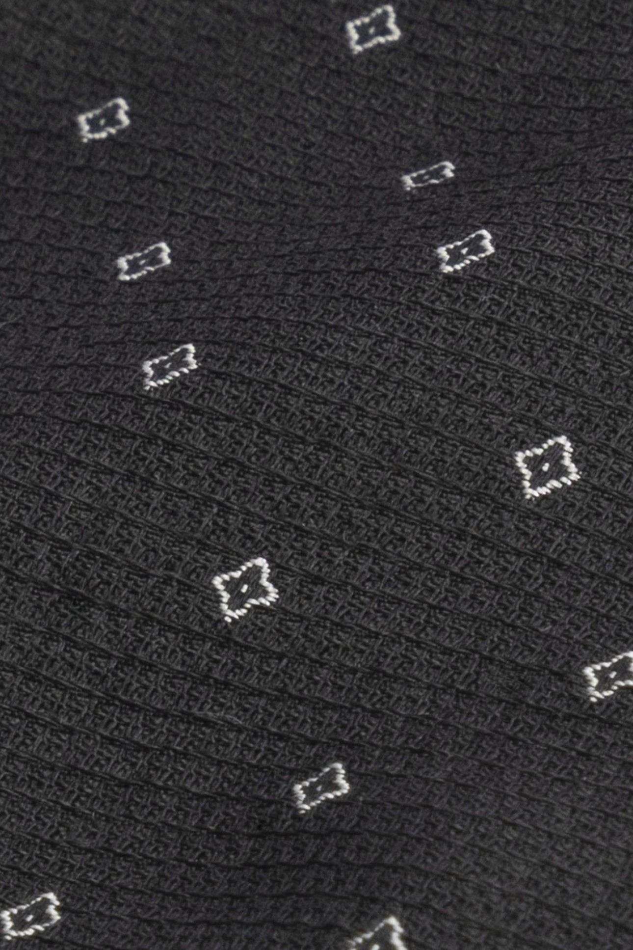 1 TONE MOTIF SILK TIE BLACK 2