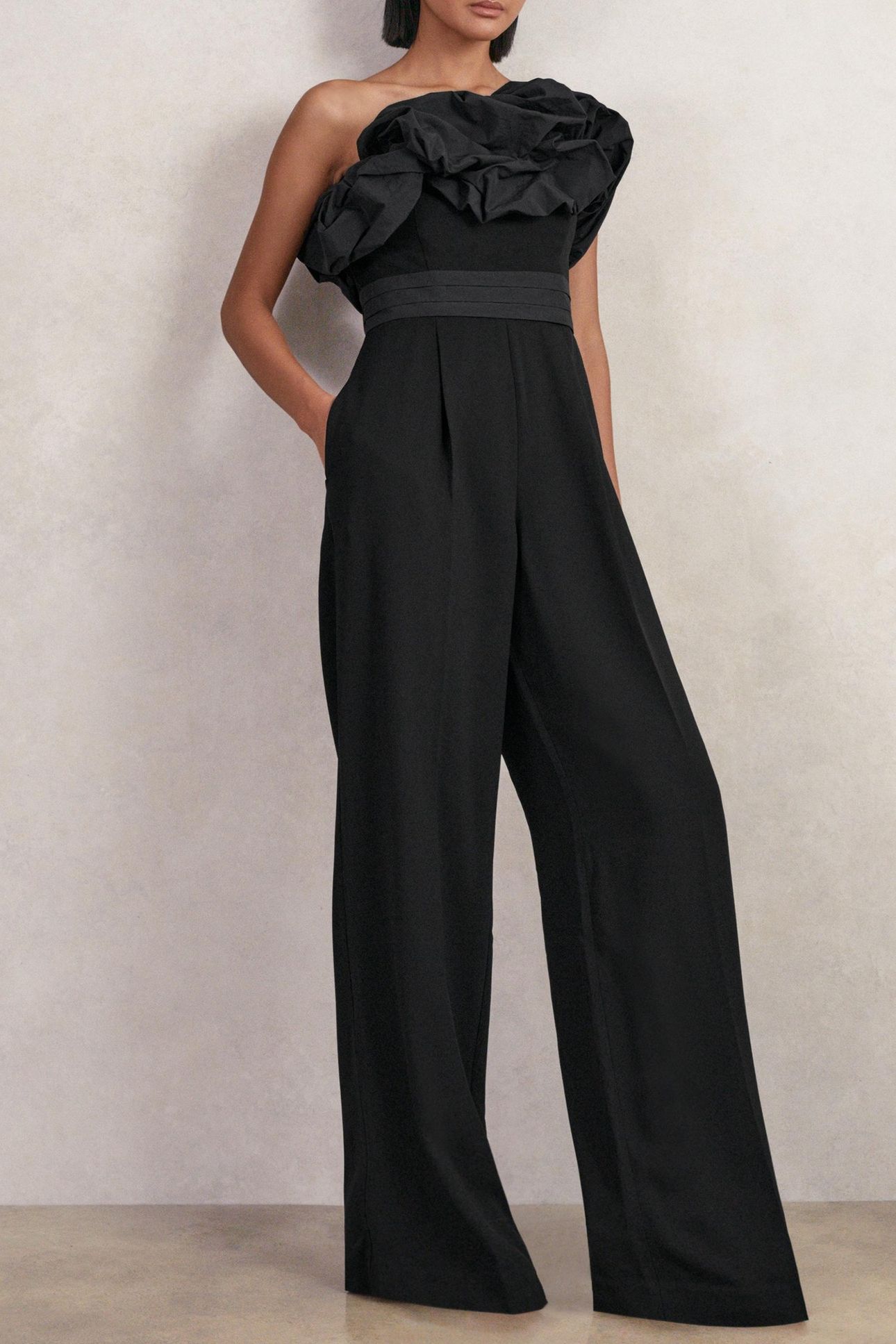 SCULPTURAL JUMPSUIT BLACK 1