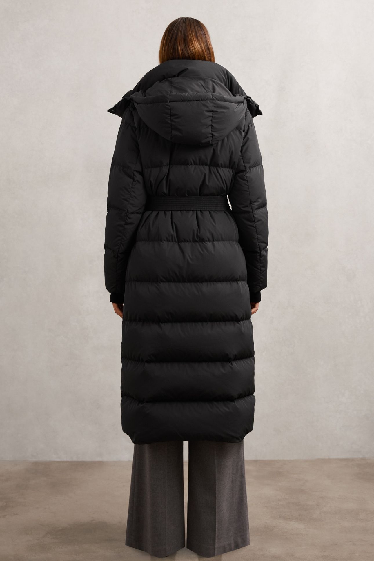 LONGLINE PUFFER COAT BLACK 2