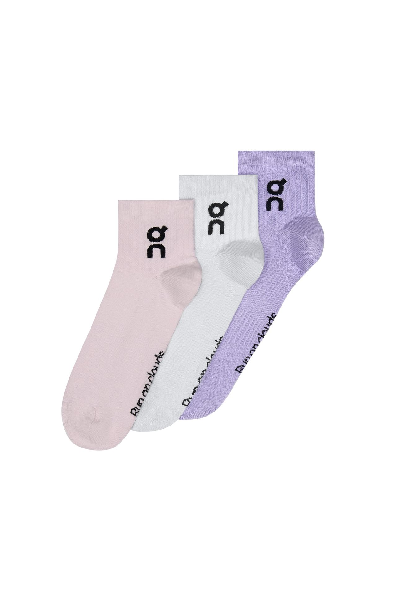 LOGO SOCK MID 3P 1 UNISEX ORCHID | BLOOM 1