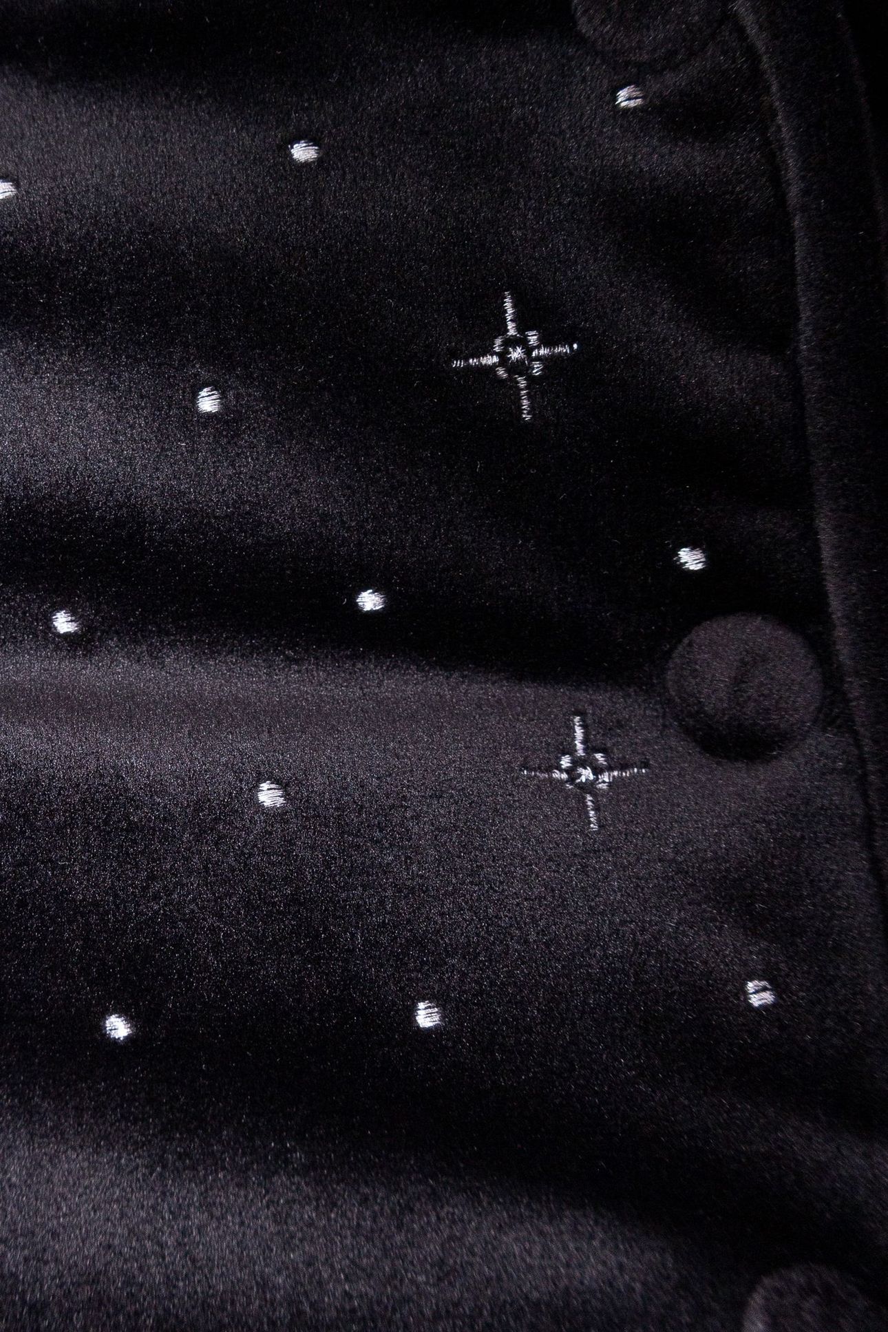 GIRLS’ BLACK QUILTED EMBROIDERED VELVET CARDIGAN 6