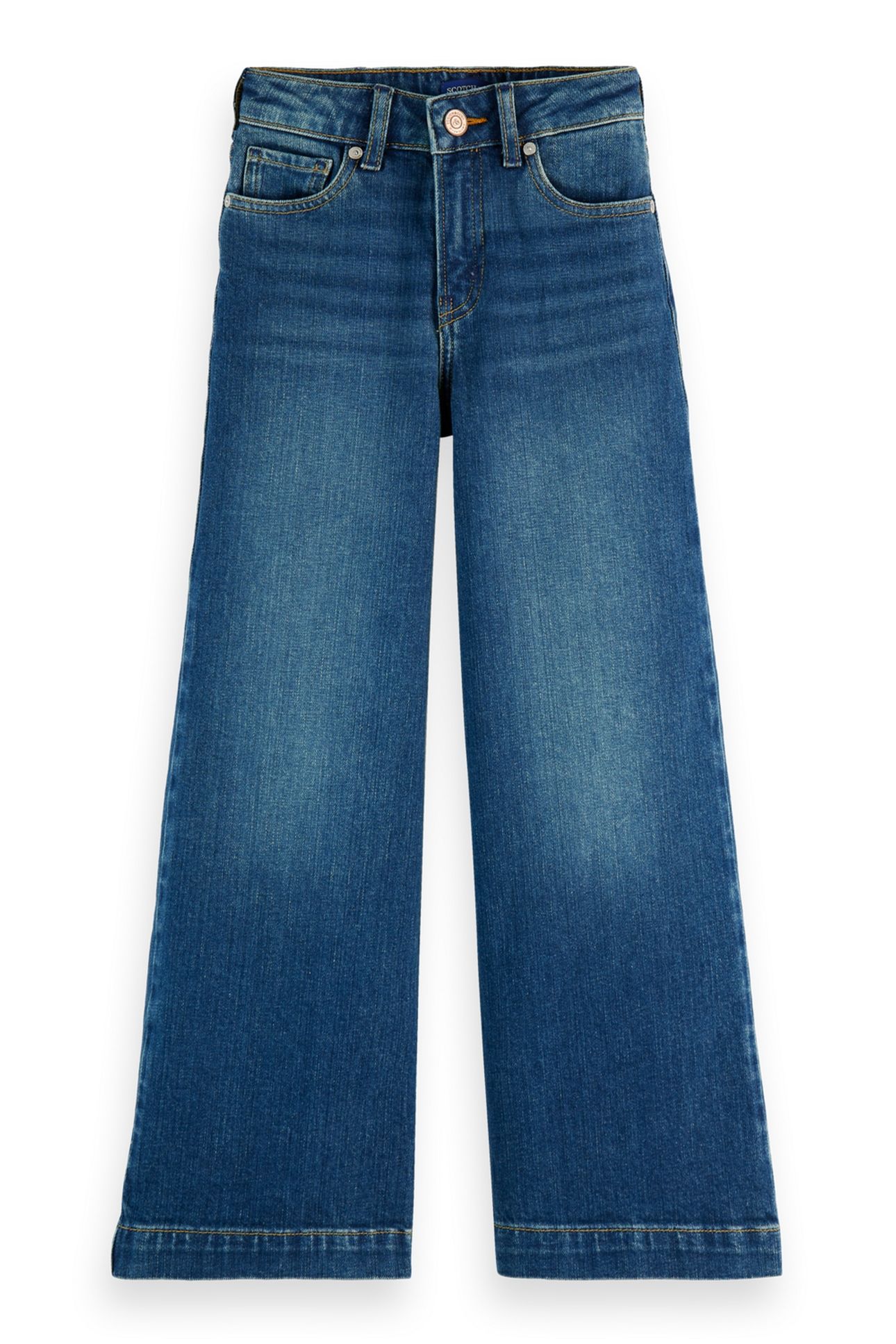 GIRLS THE WAVE WIDE LEG JEANS CLASSIC BLUE NAVY 1