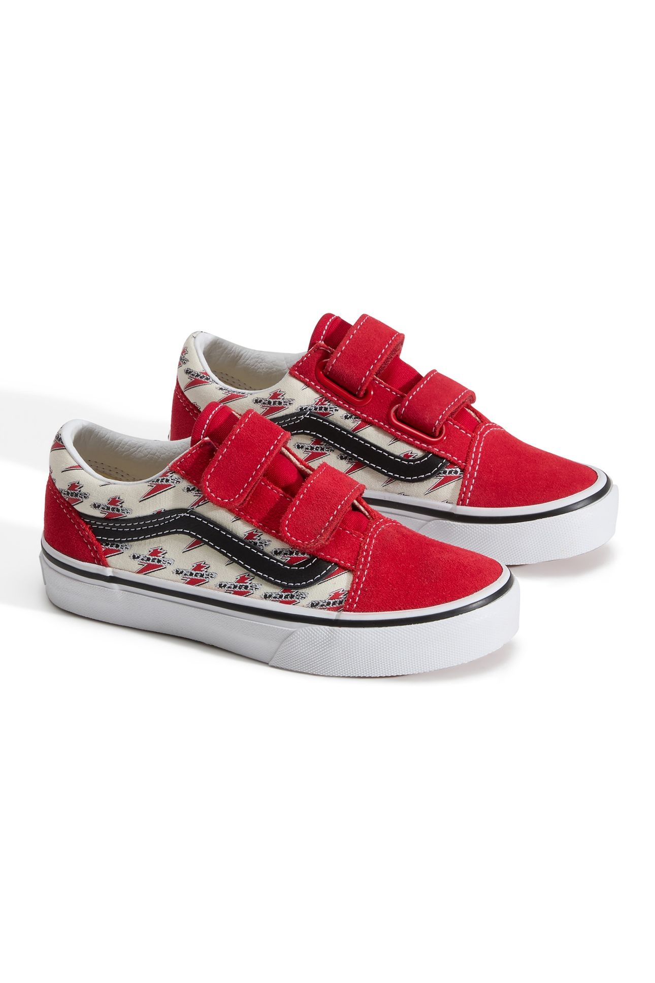 YOUTH UNISEX OLD SKOOL V VANS LIGHTNING RACING RED/TRUE WHIT 3