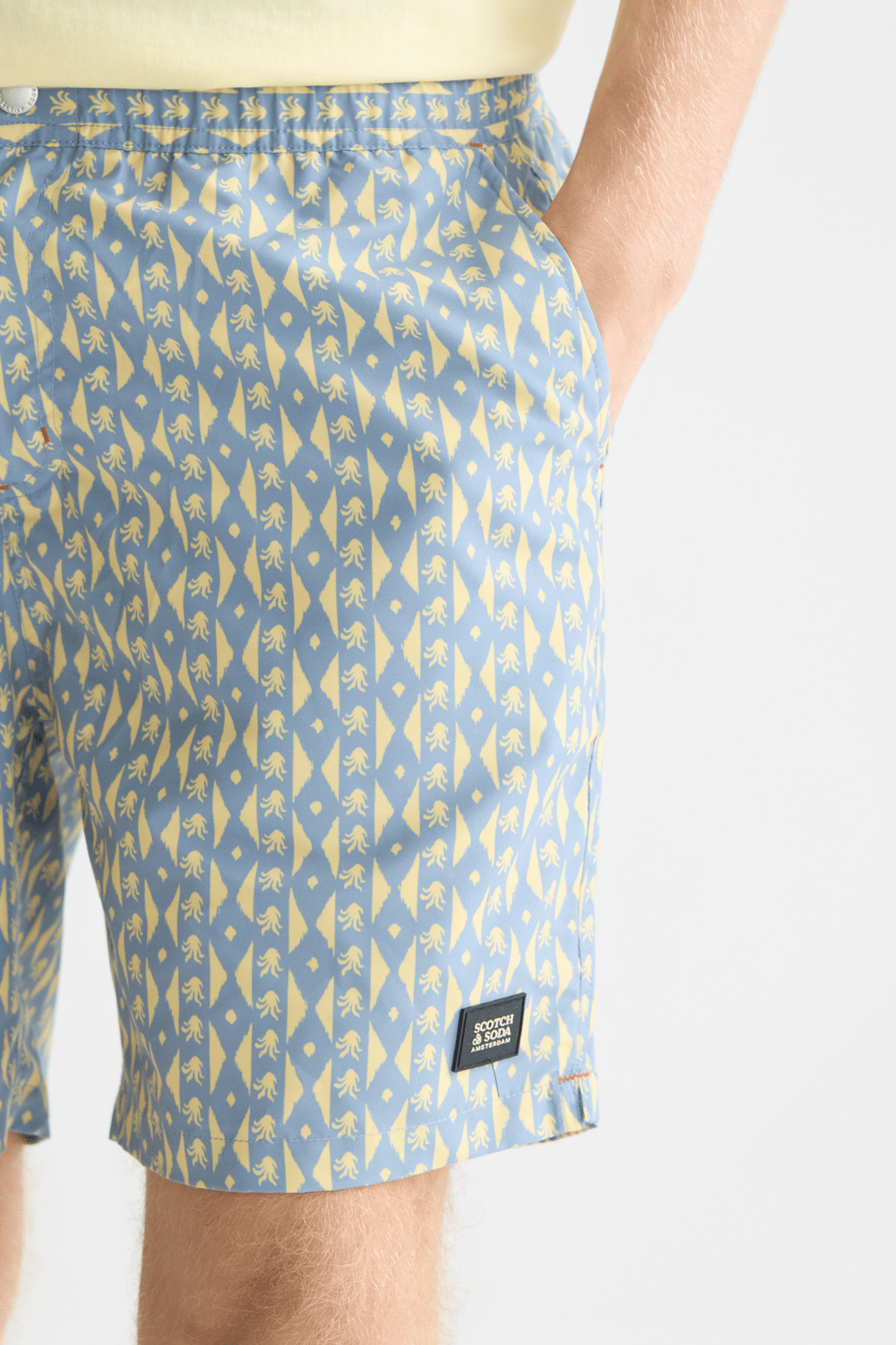 PRINTED MIDLENGTH SWIM SHORTS MEDIUM BLUE 5