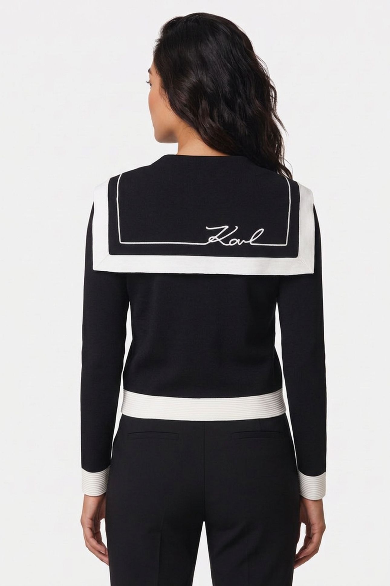 NAUTICAL KNIT CARDIGAN BLACK/WHITE 4
