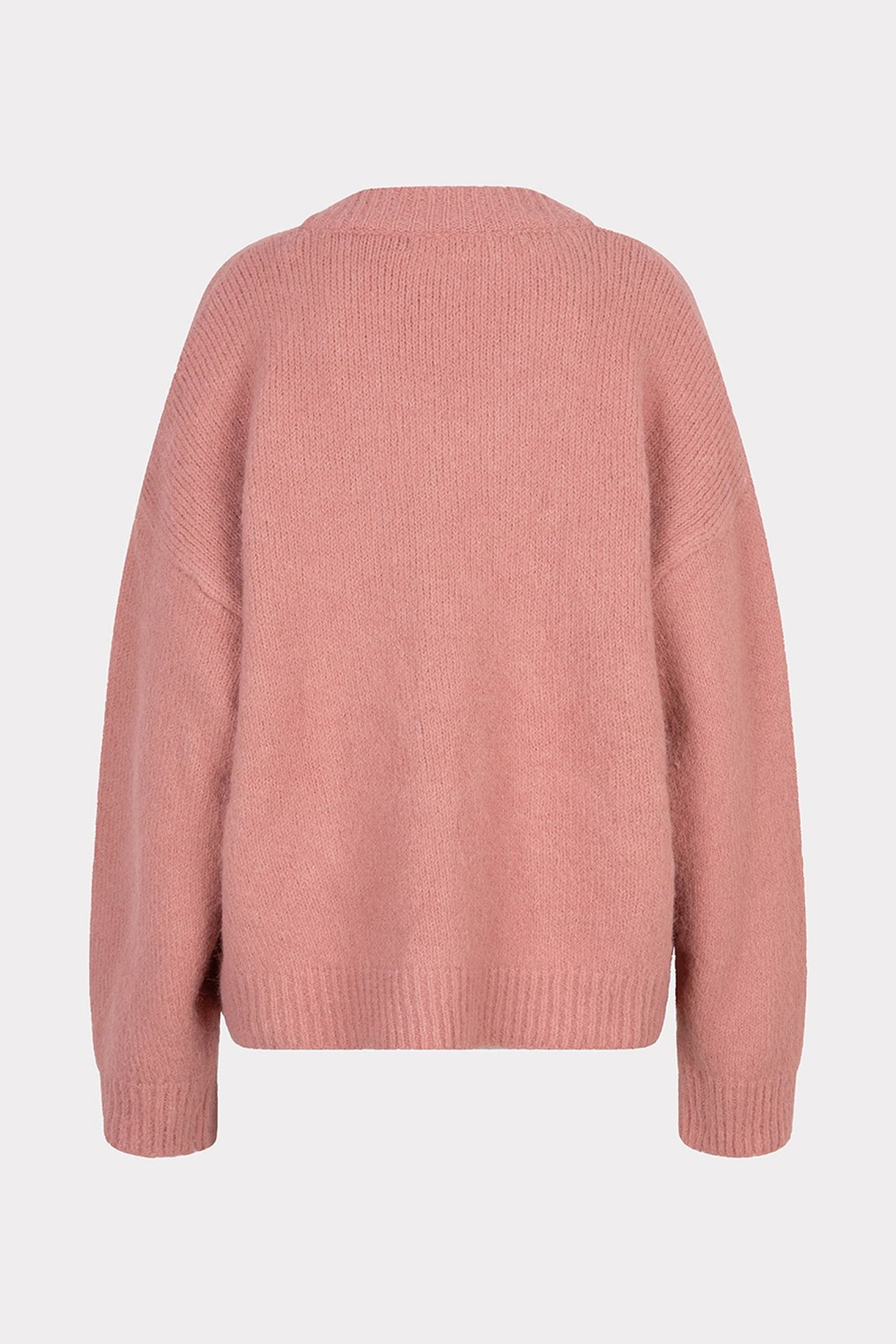 SWEATER V-NECK BROOCH GUAVA 5