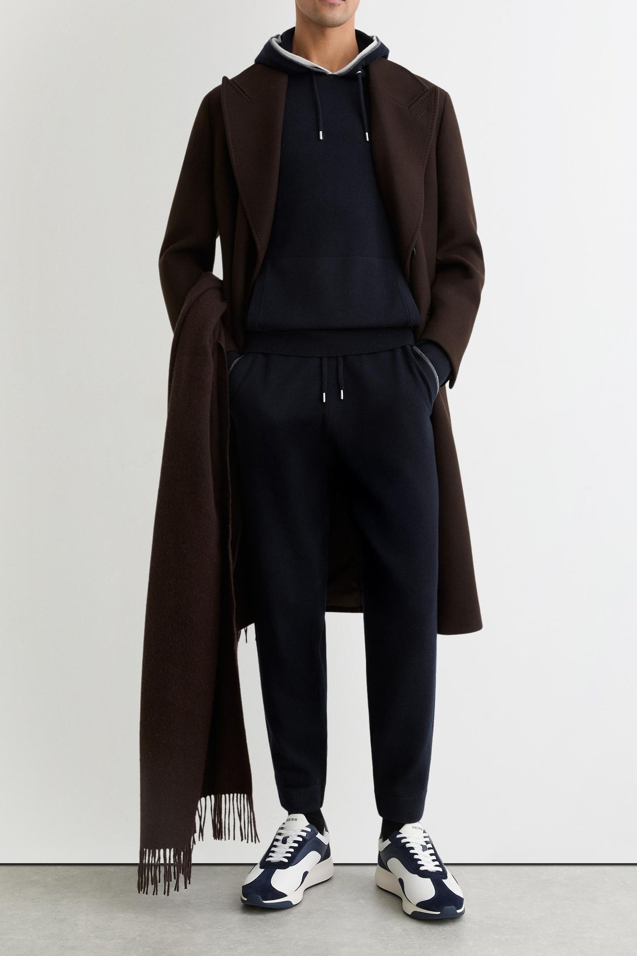 TIPPED POCKET MERINO JOGGER NAVY 3