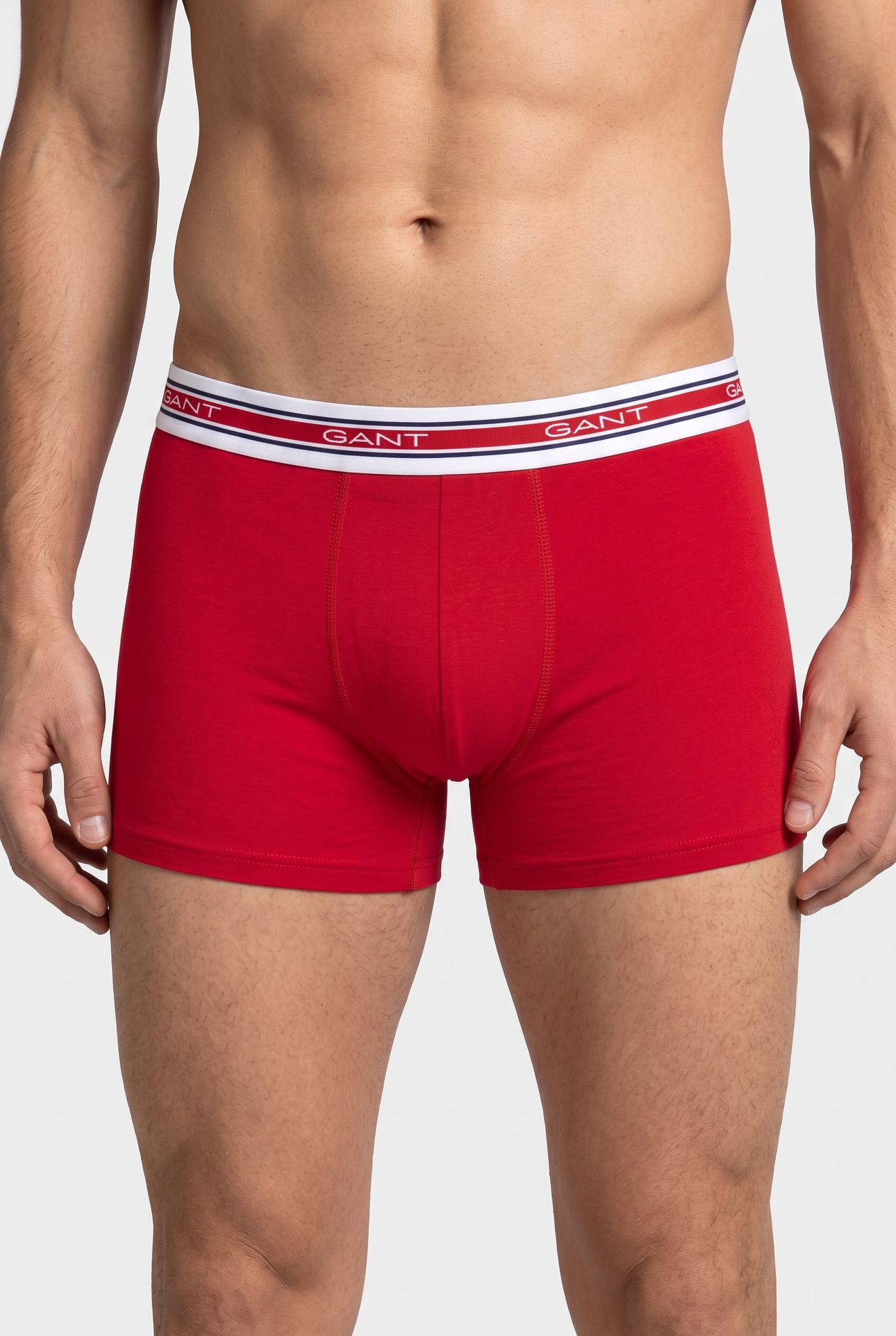 STRIPED WAISTBAND TRUNK 3-PACK WHITE 2
