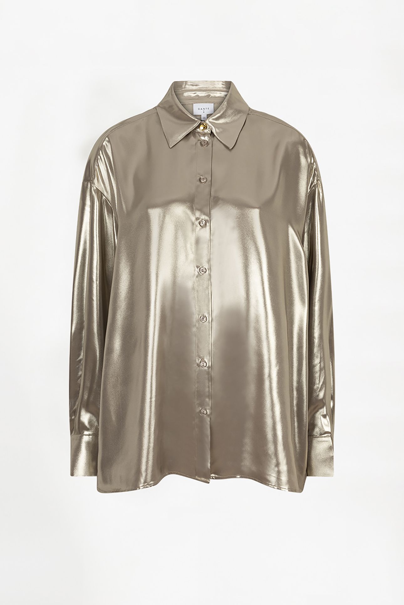 GINNY METALLIC RELAXED SHIRT GOLD 6
