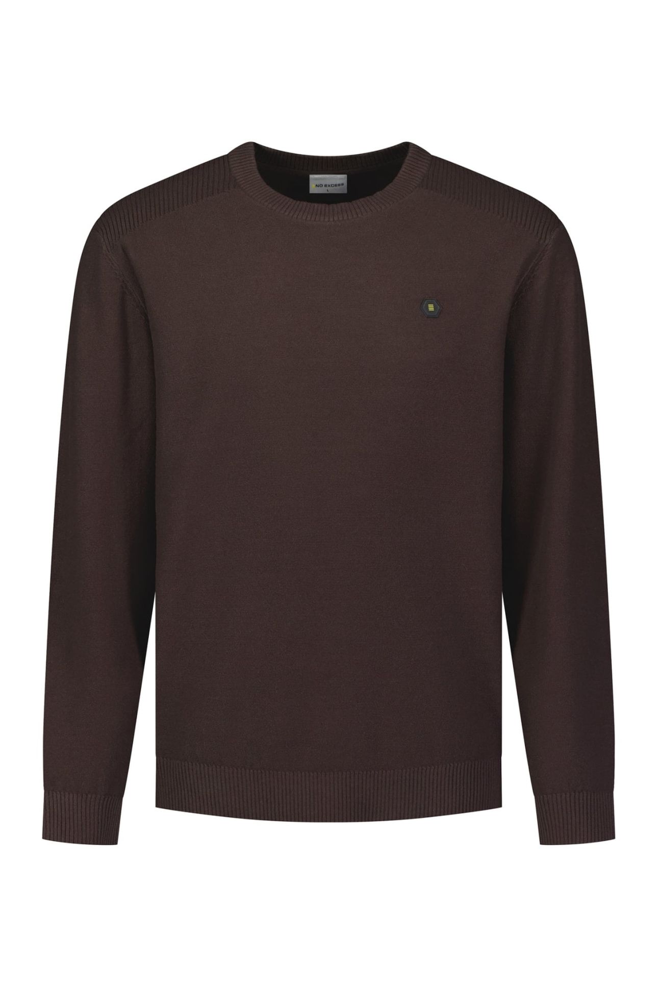 PULLOVER CREWNECK SHOULDER DETAIL DARK BROWN 4