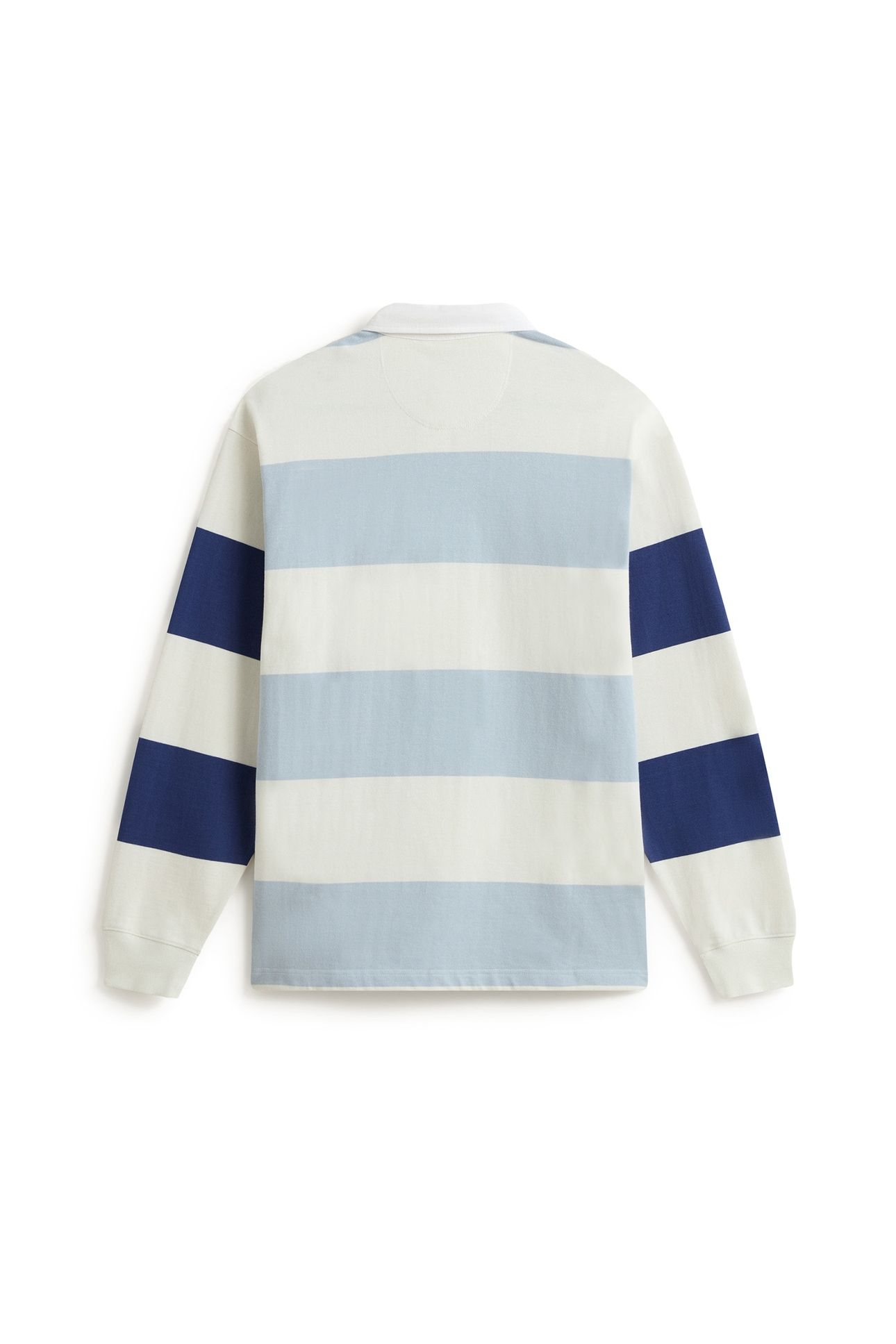 2-TONE STRIPE WARD RUGBY LS MARSHMALLOW/SOFT SLATE 2