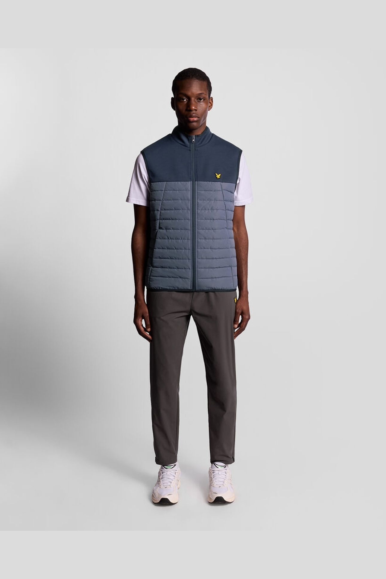 SPORTS FLEECE HYBRID GILET TRUE INDIGO/STEEL INDIGO 3