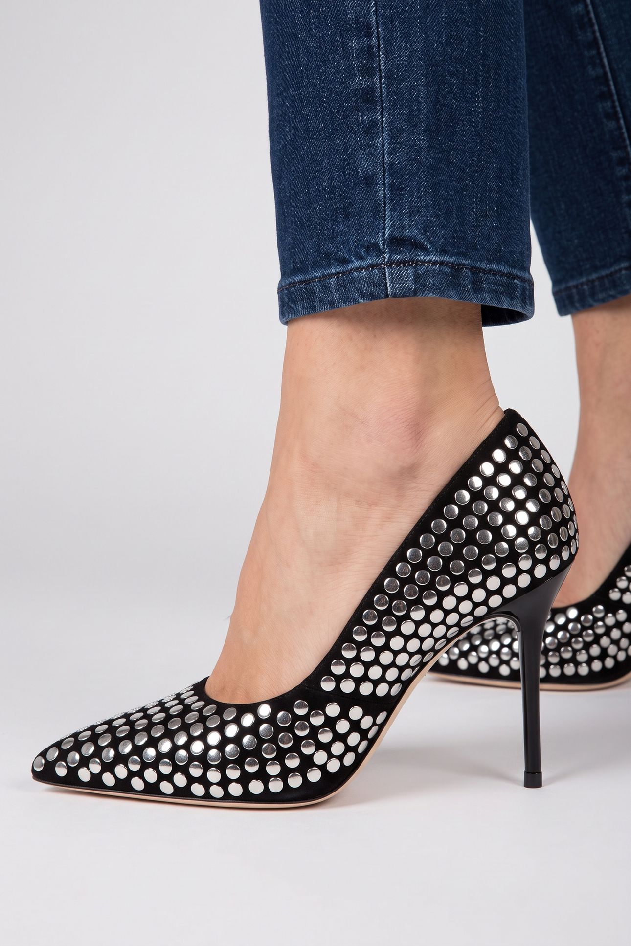 LALA STUDS HEEL BLACK/ STUDS 2