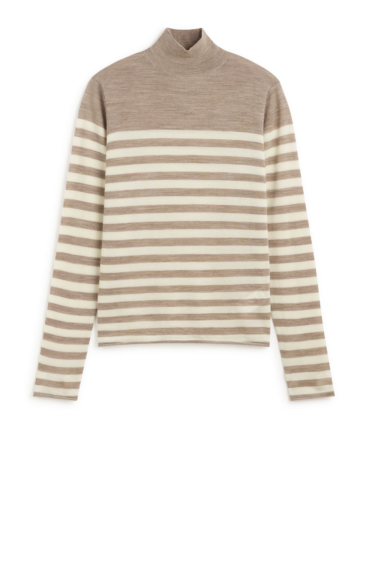 FAYAALF STRIPES KNIT DARK SAND MELANGE 4