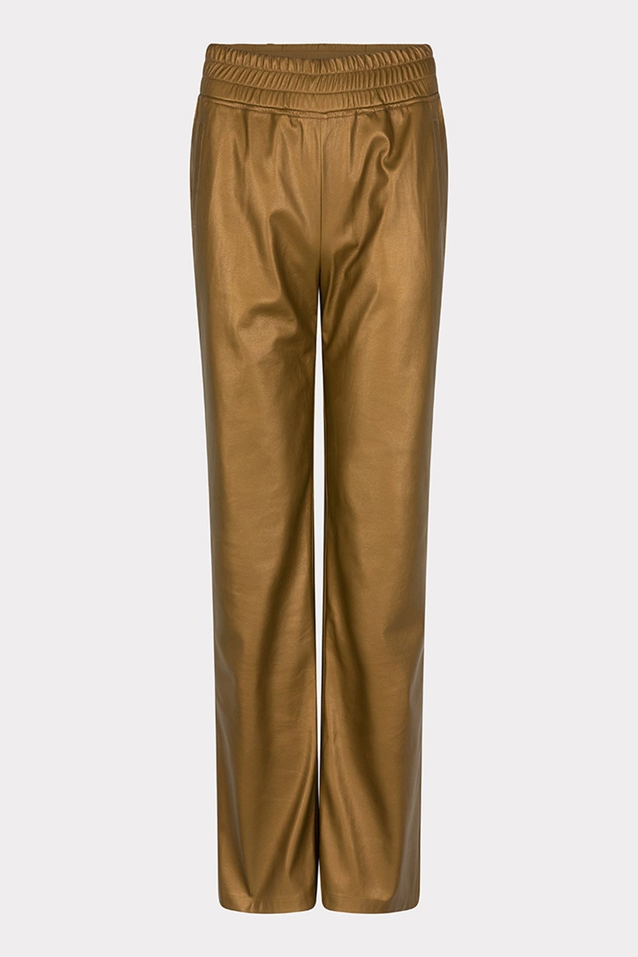 TROUSERS JOGGER VEGAN LEATHER GOLDEN OLIVE 4
