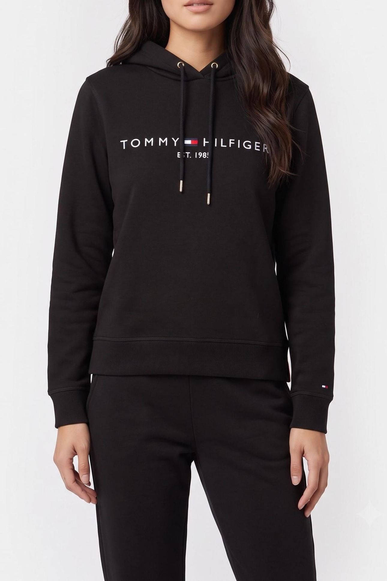 HERITAGE HILFIGER HOODIE BLACK 1