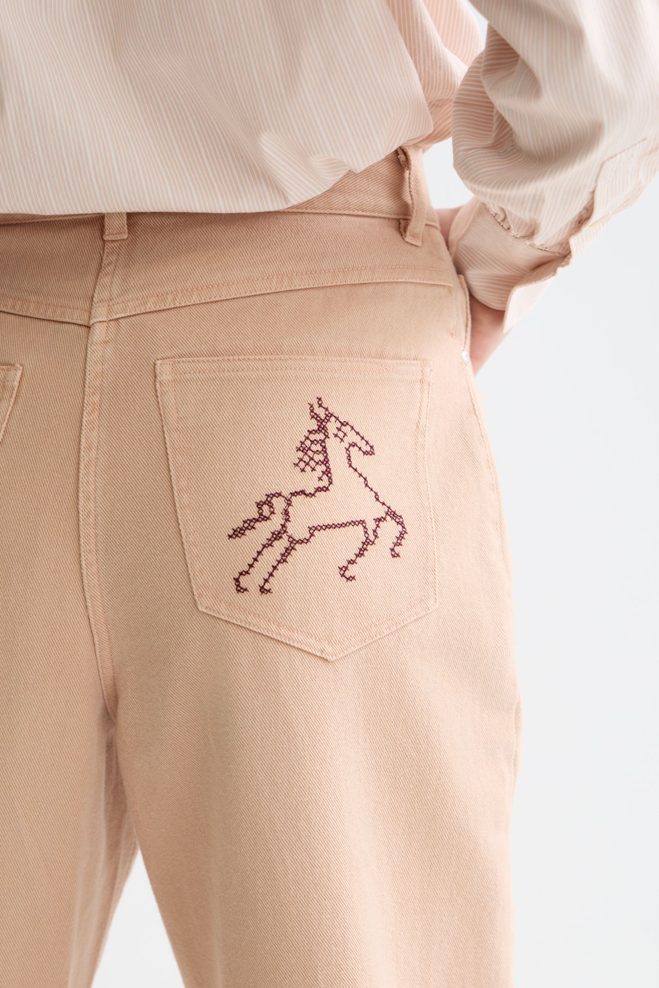 THE RIPPLE - HIGH RISE STRAIGHT LEG PANTS ROSE DUST 6
