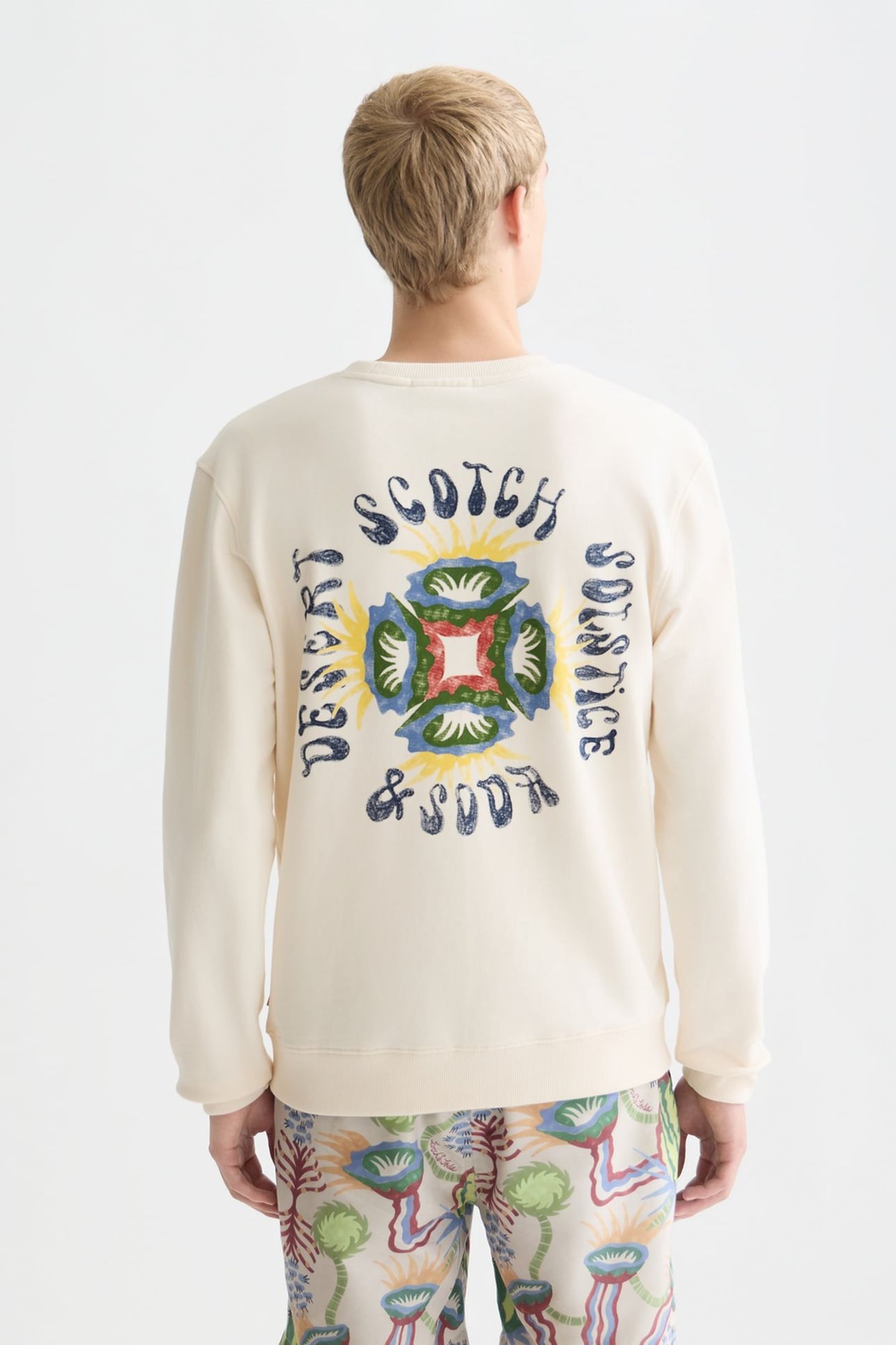 FRONT AND BACK ARTWORK REGULARFIT SWEATSHIRT LIGHT BEIGE 2