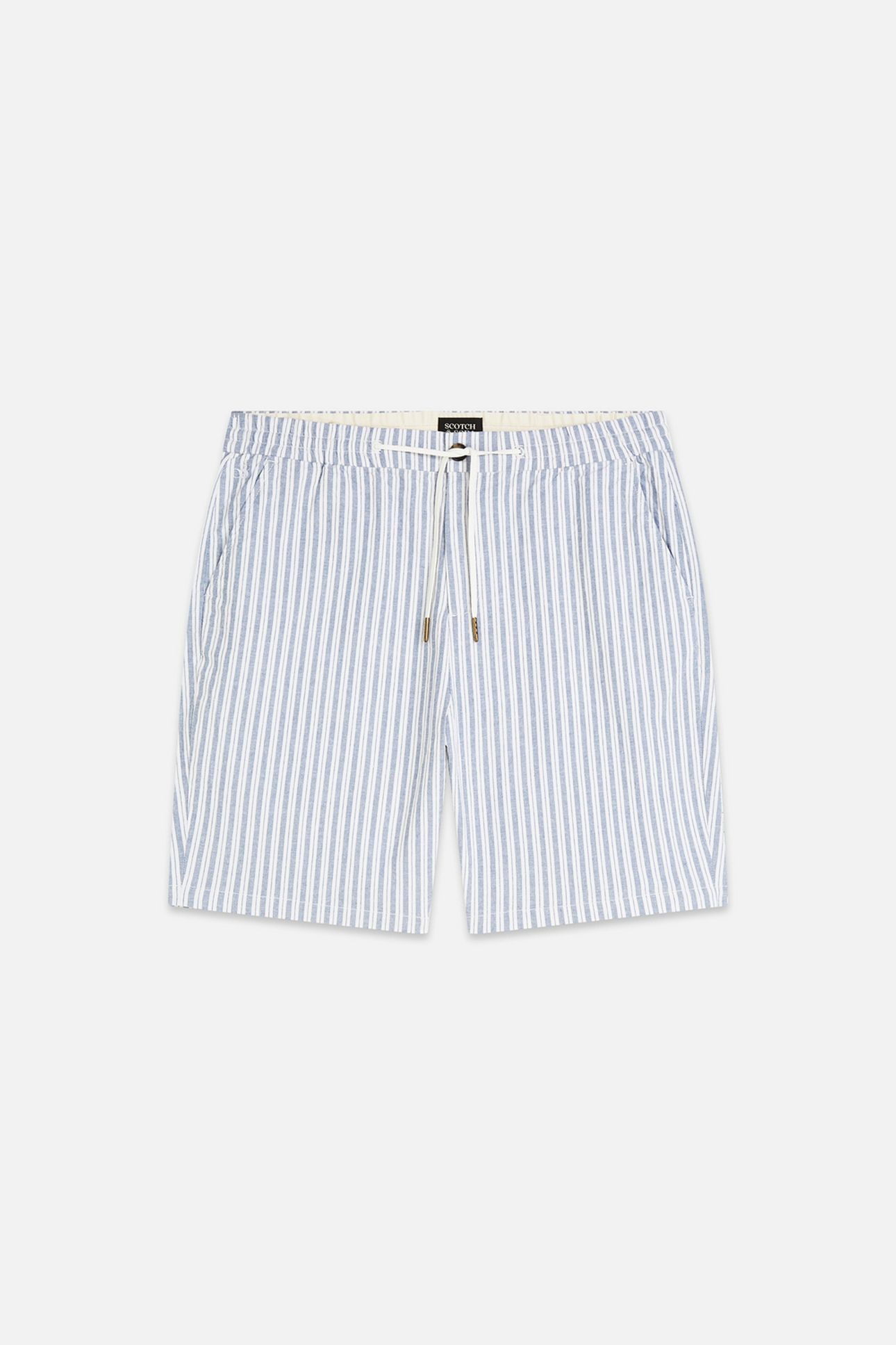 FAVE COTTONLINEN YARNDYED REGULARFIT BERMUDA SHORTS NAVY 4