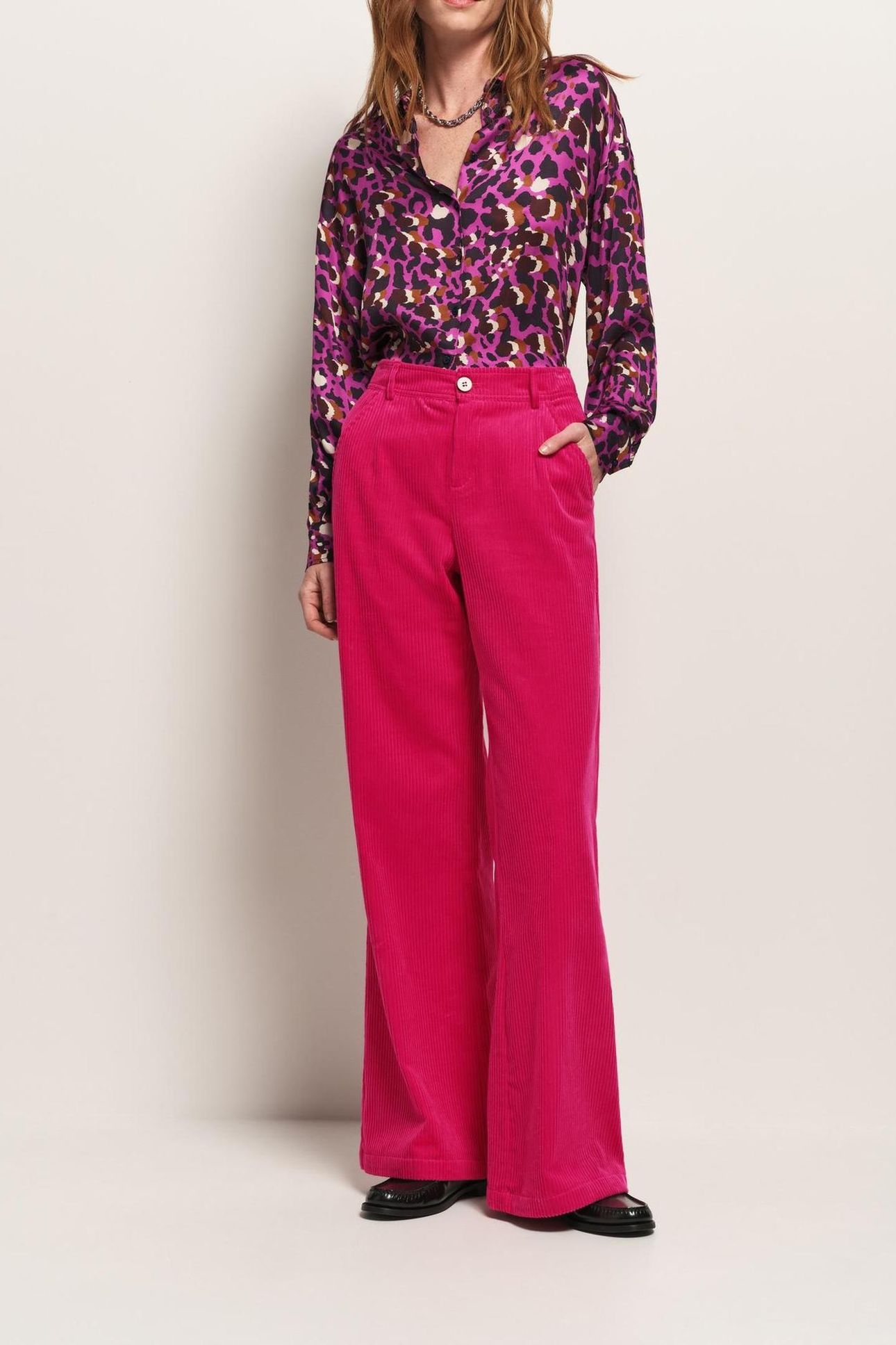 POETE - PINK CORDUROY SUIT TROUSERS 4