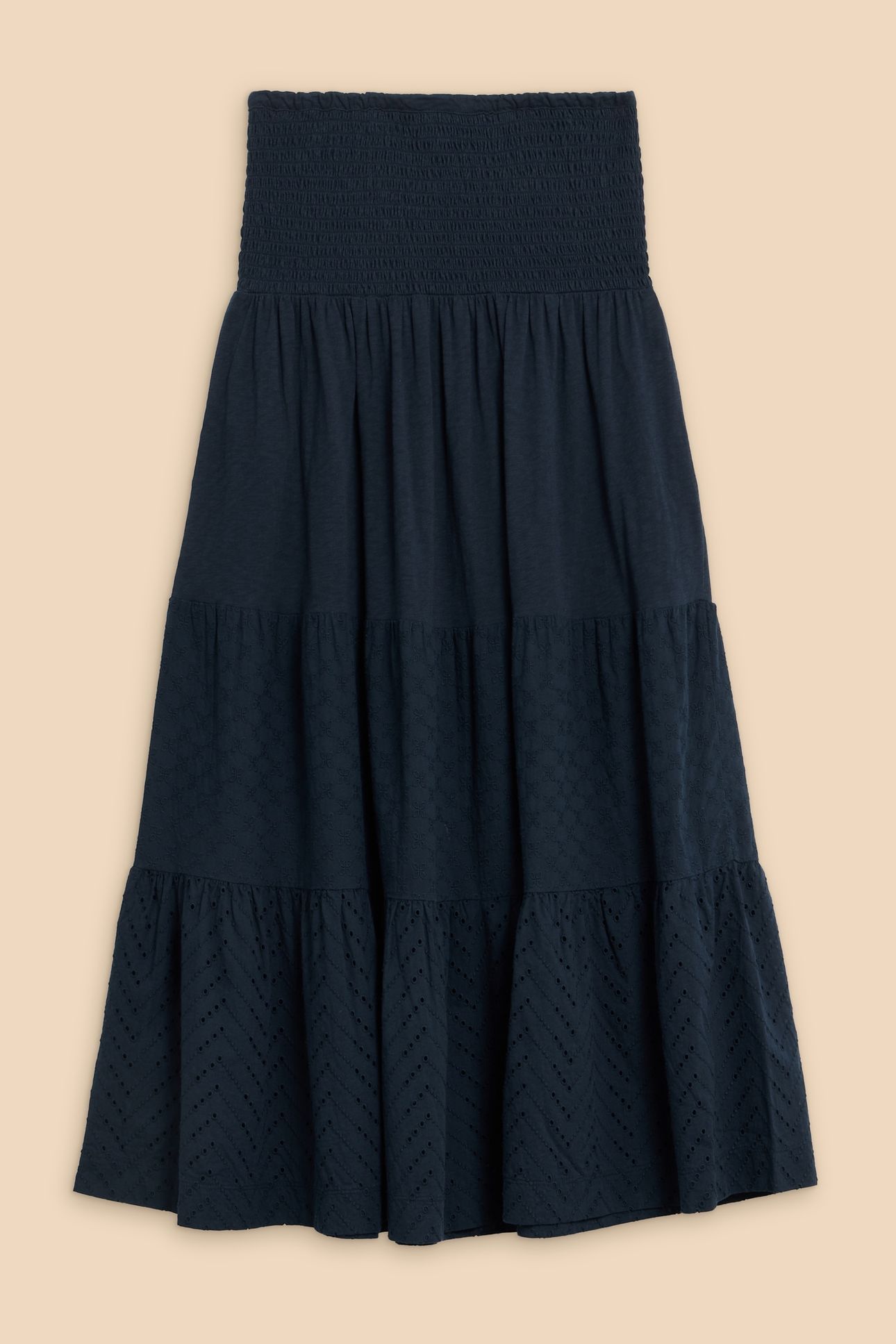 MARISSA BRODERIE MAXI SKIRT DARK NAVY 5