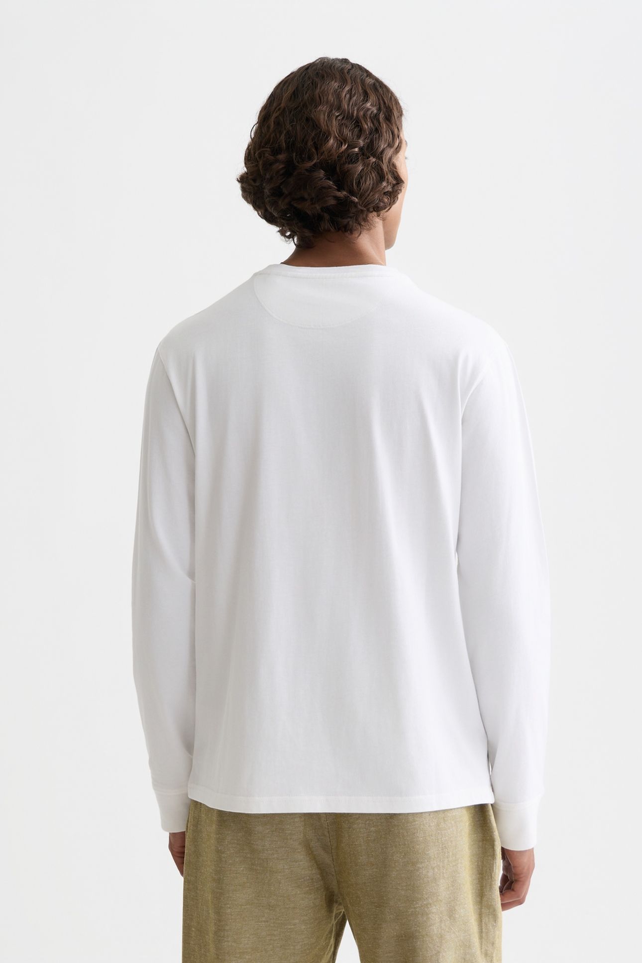 CHEST LOGO REGULAR-FIT LONG-SLEEVED T-SHIRT WHITE/PASTEL 2