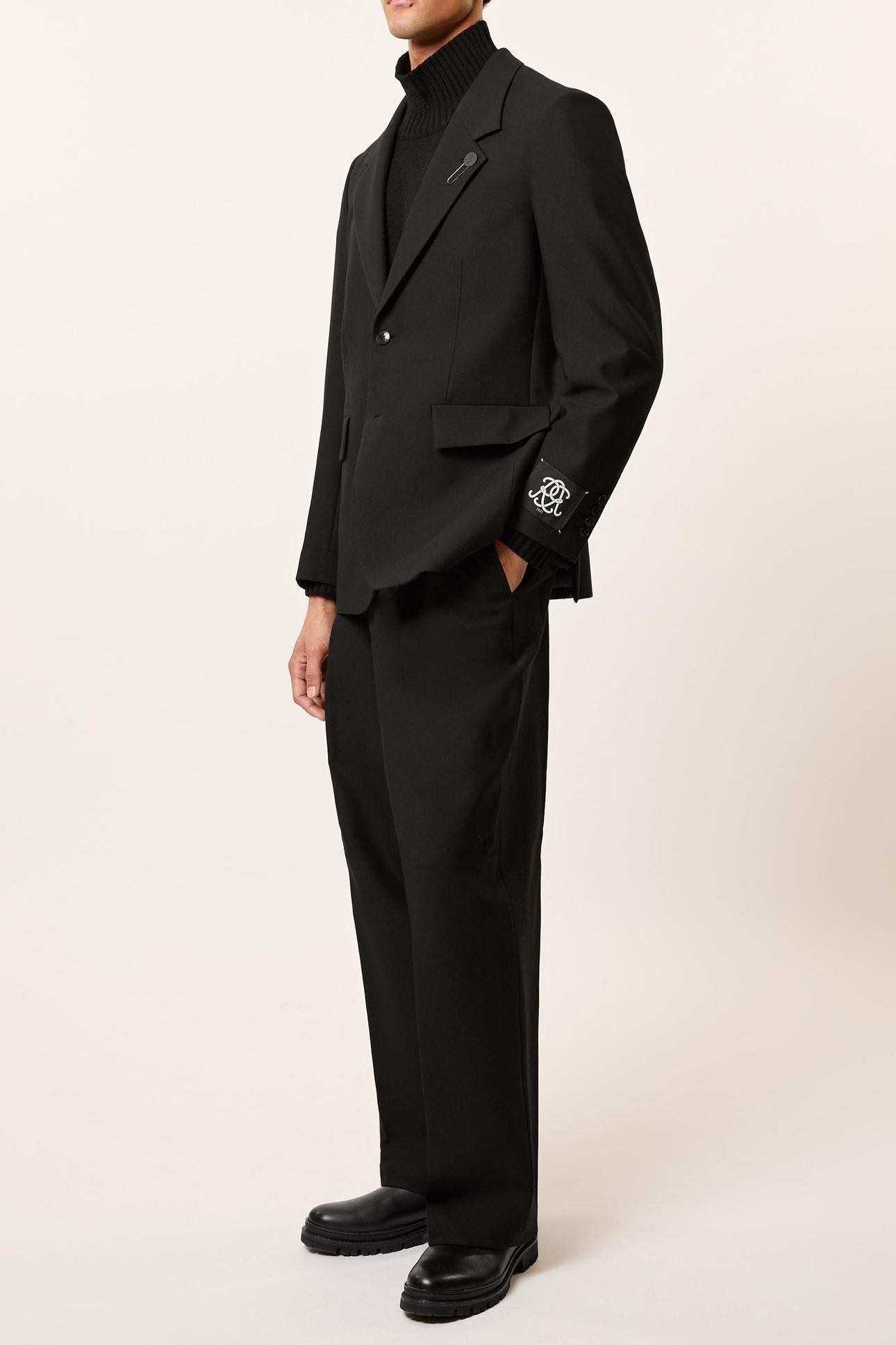 SB 2B NOTCH OVERSIZED BLAZER BLACK 3