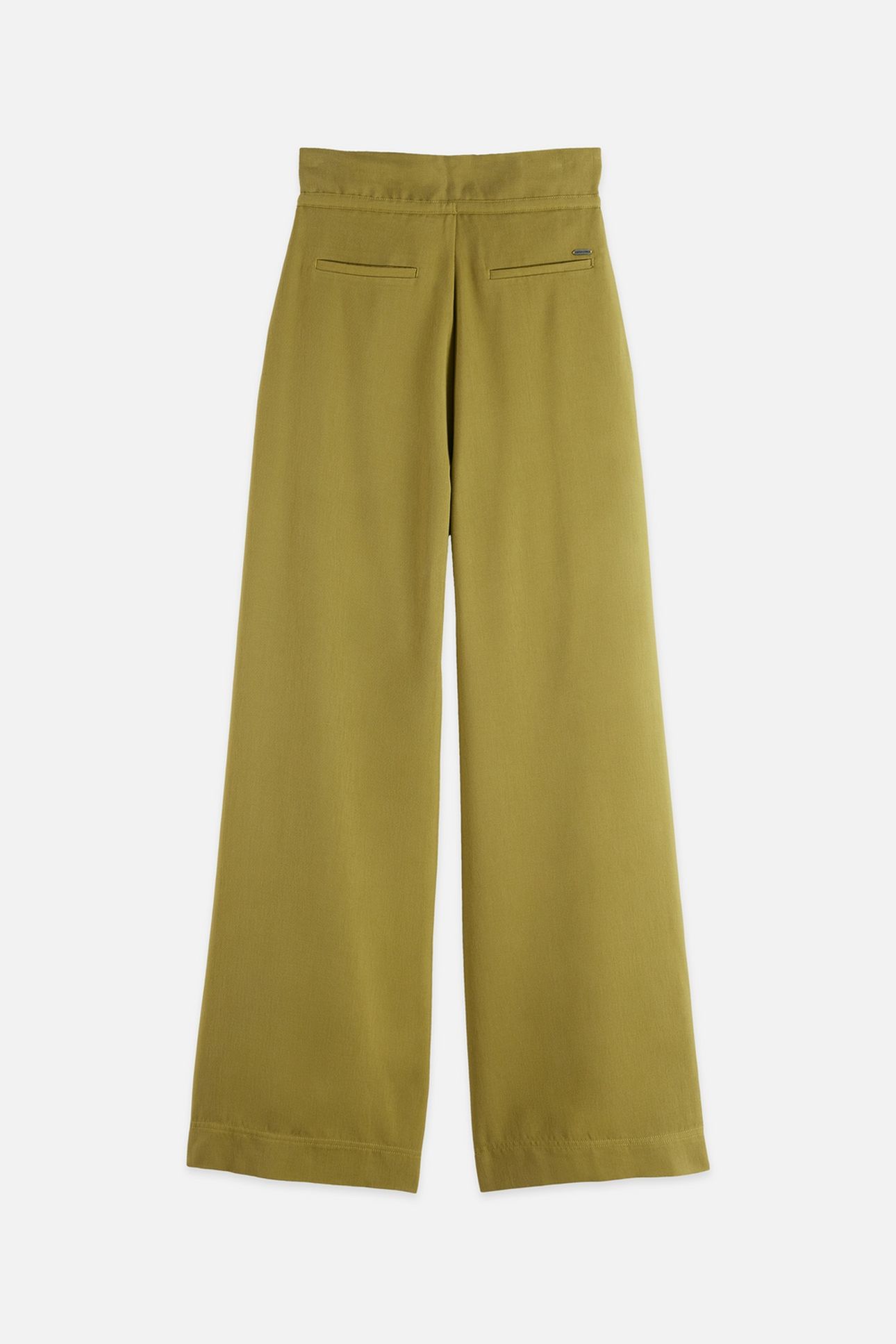 JUNE - HIGH RISE WIDE LEG TWILL PAPERBAG PANTS GREEN MOSS 5