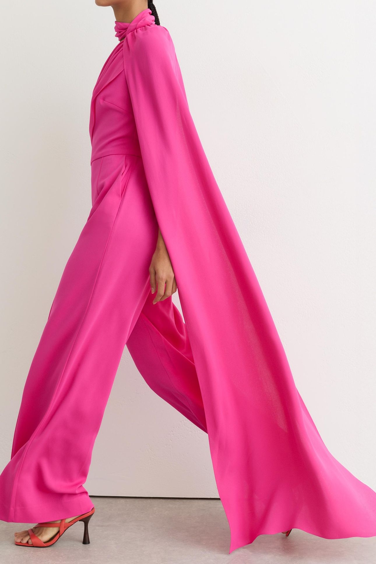 DRAPE DETAIL OCCASION JUMPSUIT RASPBERRY PINK 4