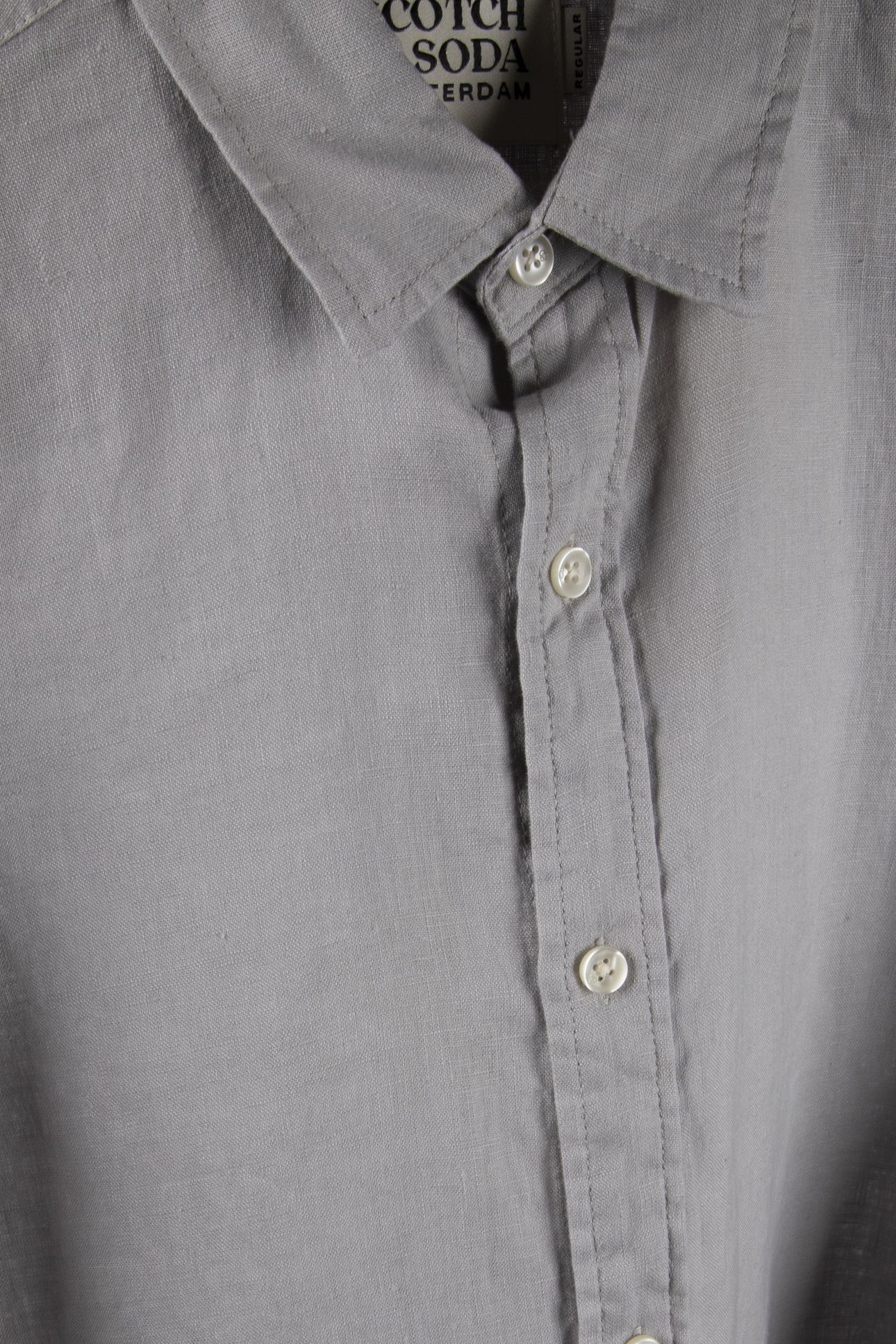 SEASONAL CORE LINEN REGULARFIT SHIRT MEDIUM GREY 4
