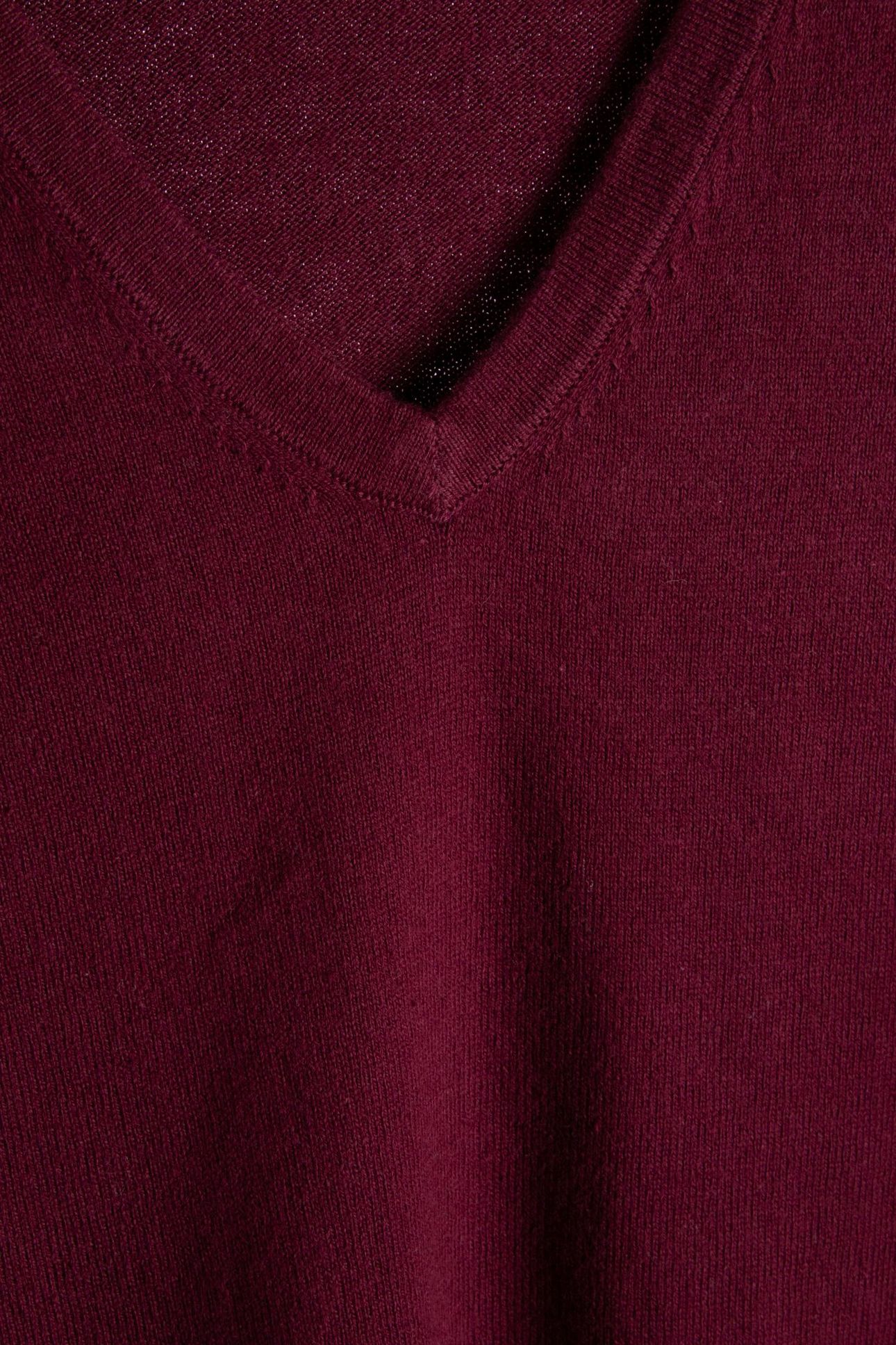 V-NECK SWEATER BURGUNDY 4