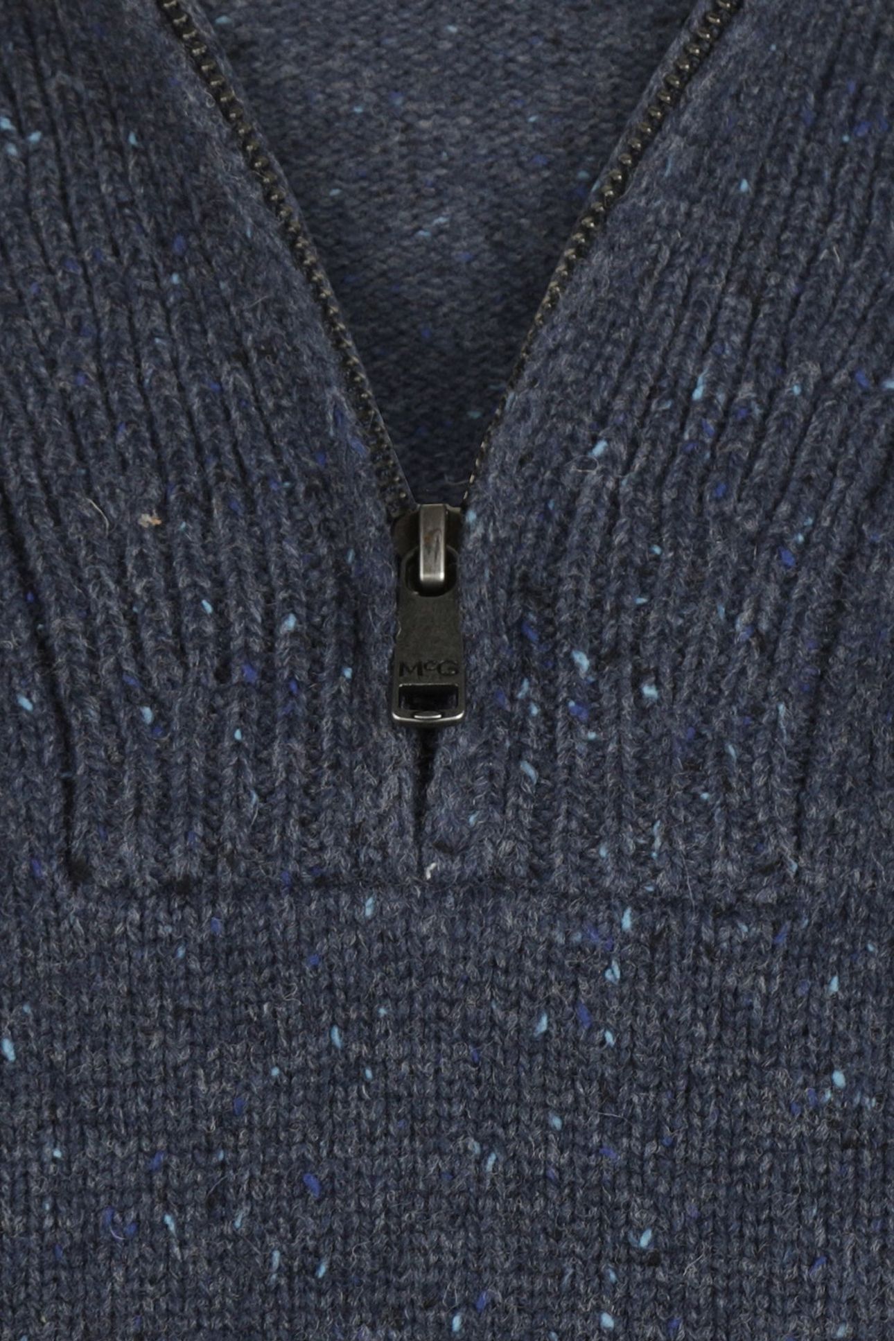 ZIP MOCK FISHERMANS SWEATER NAVY 5