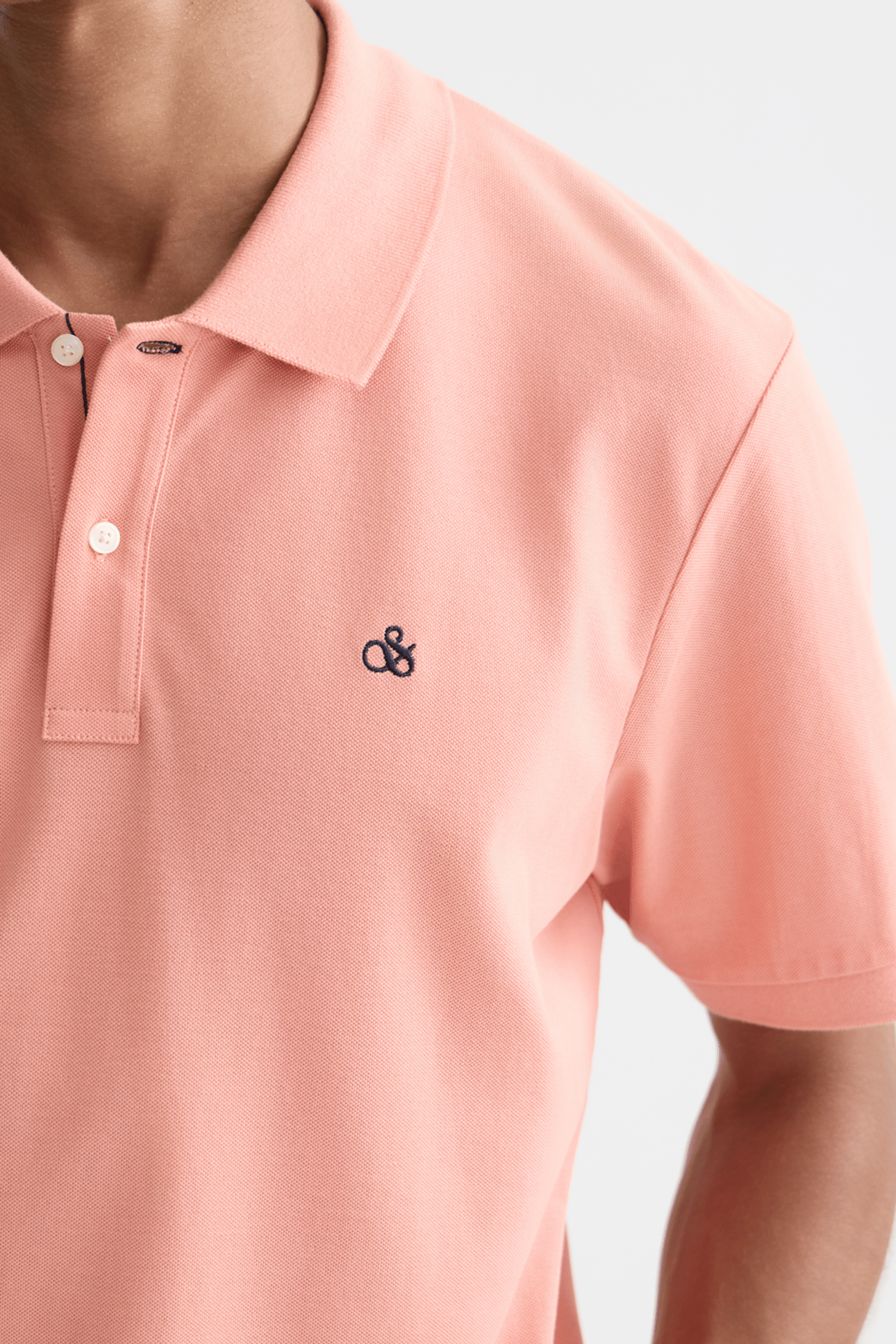 SEASONAL CORE PIQUE CHEST LOGO POLO DARK PINK 6