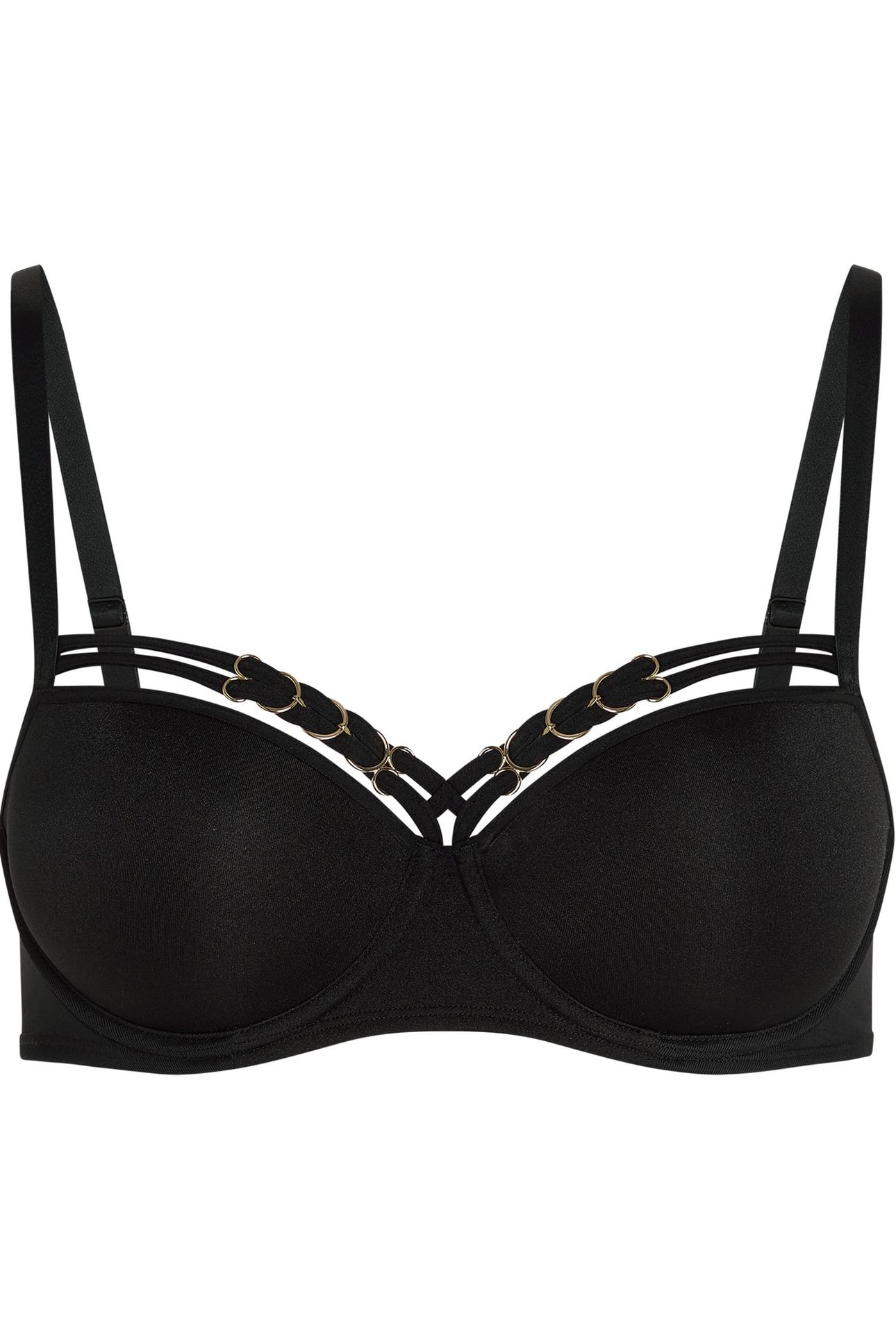 MANJIRA BLACK PLUNGE BALCONY BRA 3