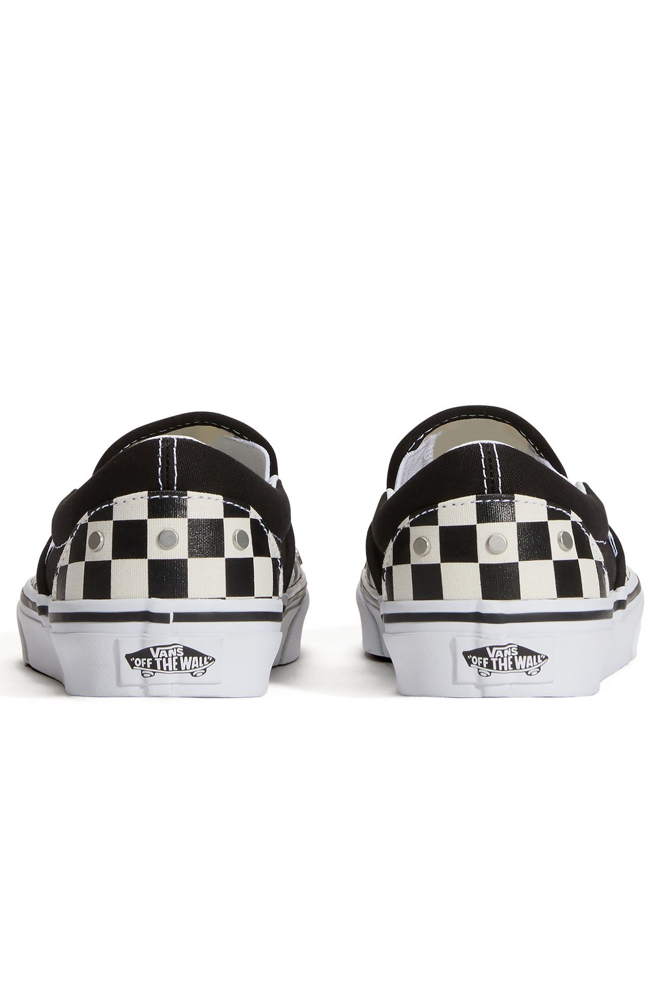 UNISEX CLASSIC SLIP-ON CHECKERBOARD STUDS BLACK 4