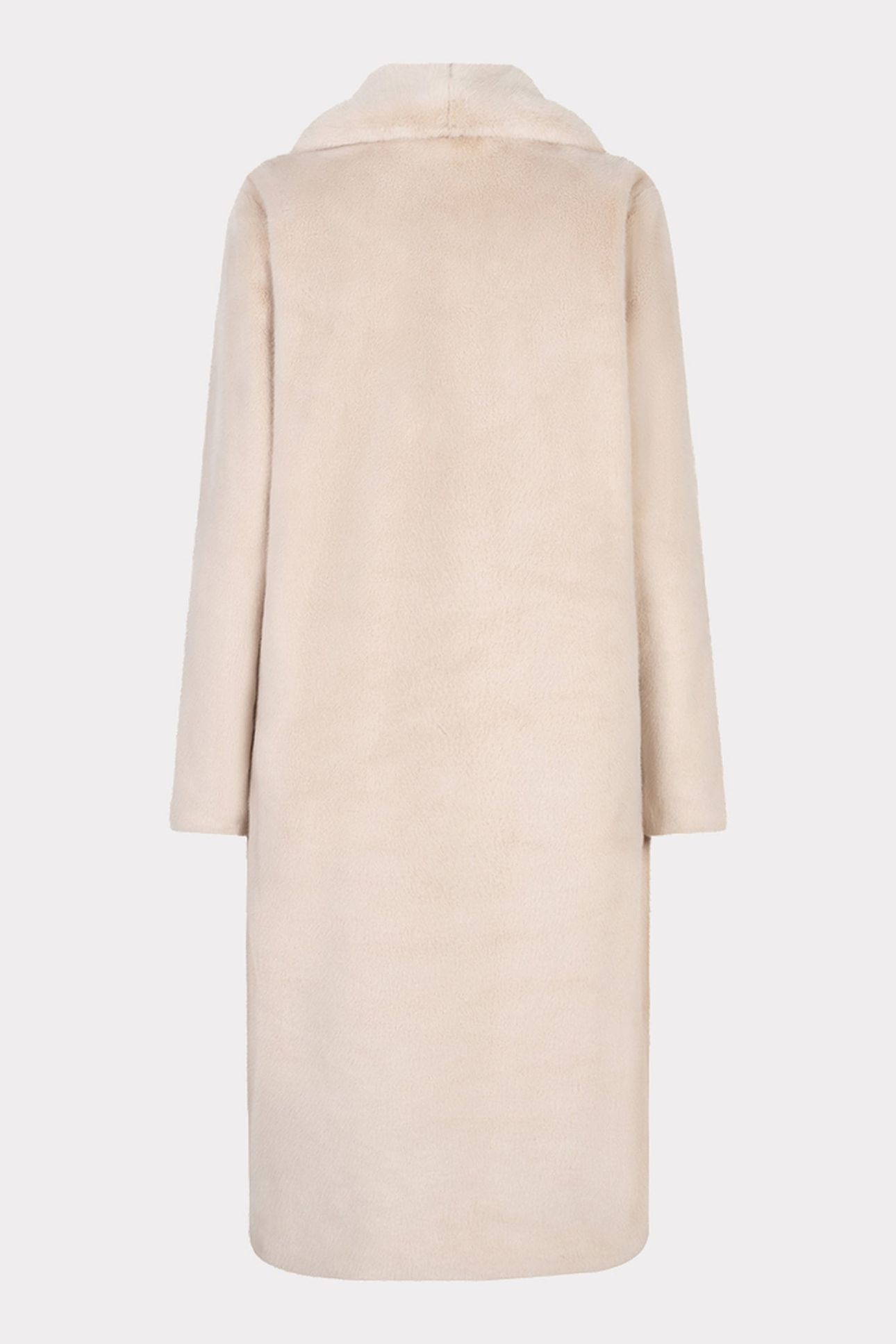 COAT SHAWL COLLAR FAKE FUR SAND 5