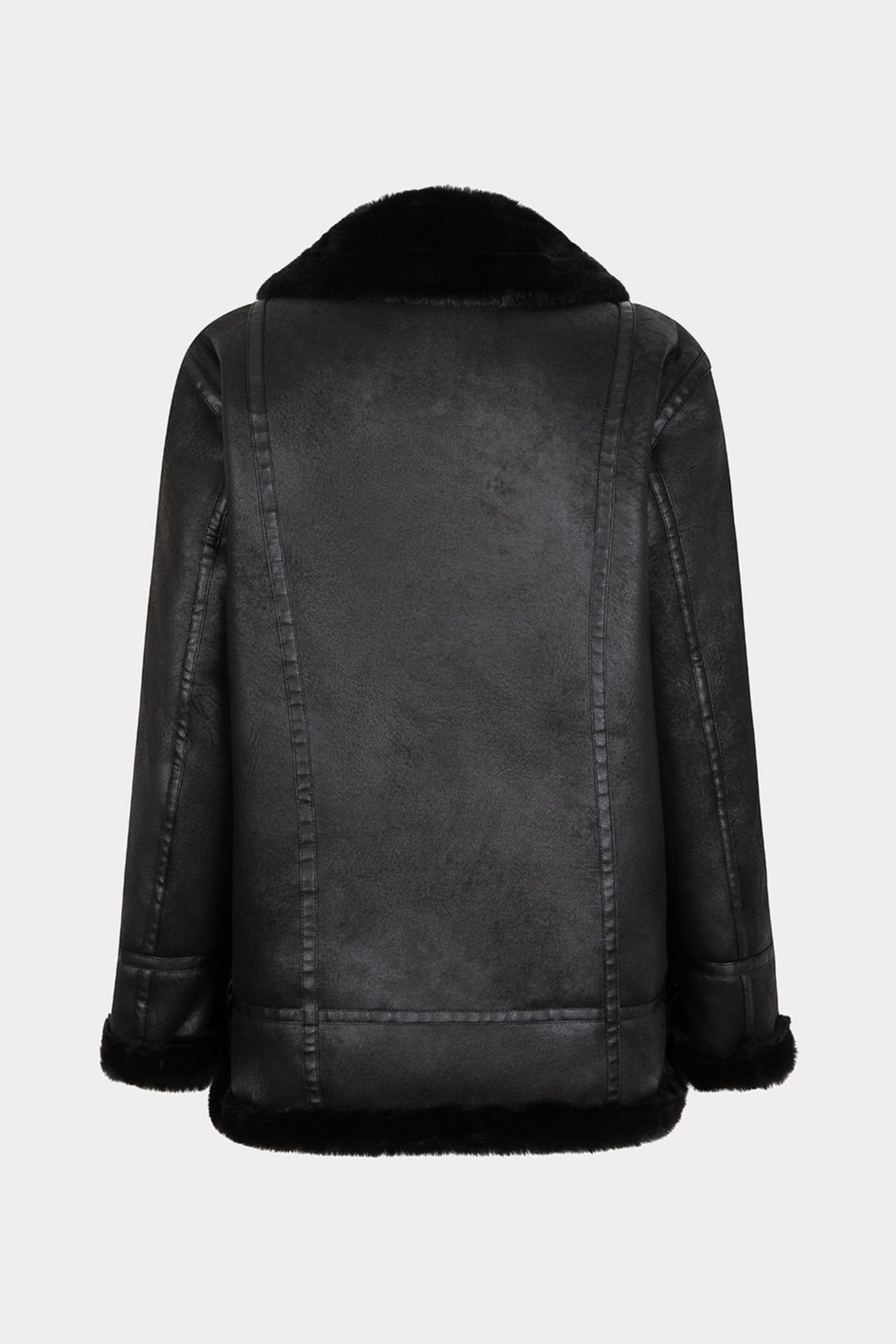 JACKET SUEDINE LONG BLACK 6