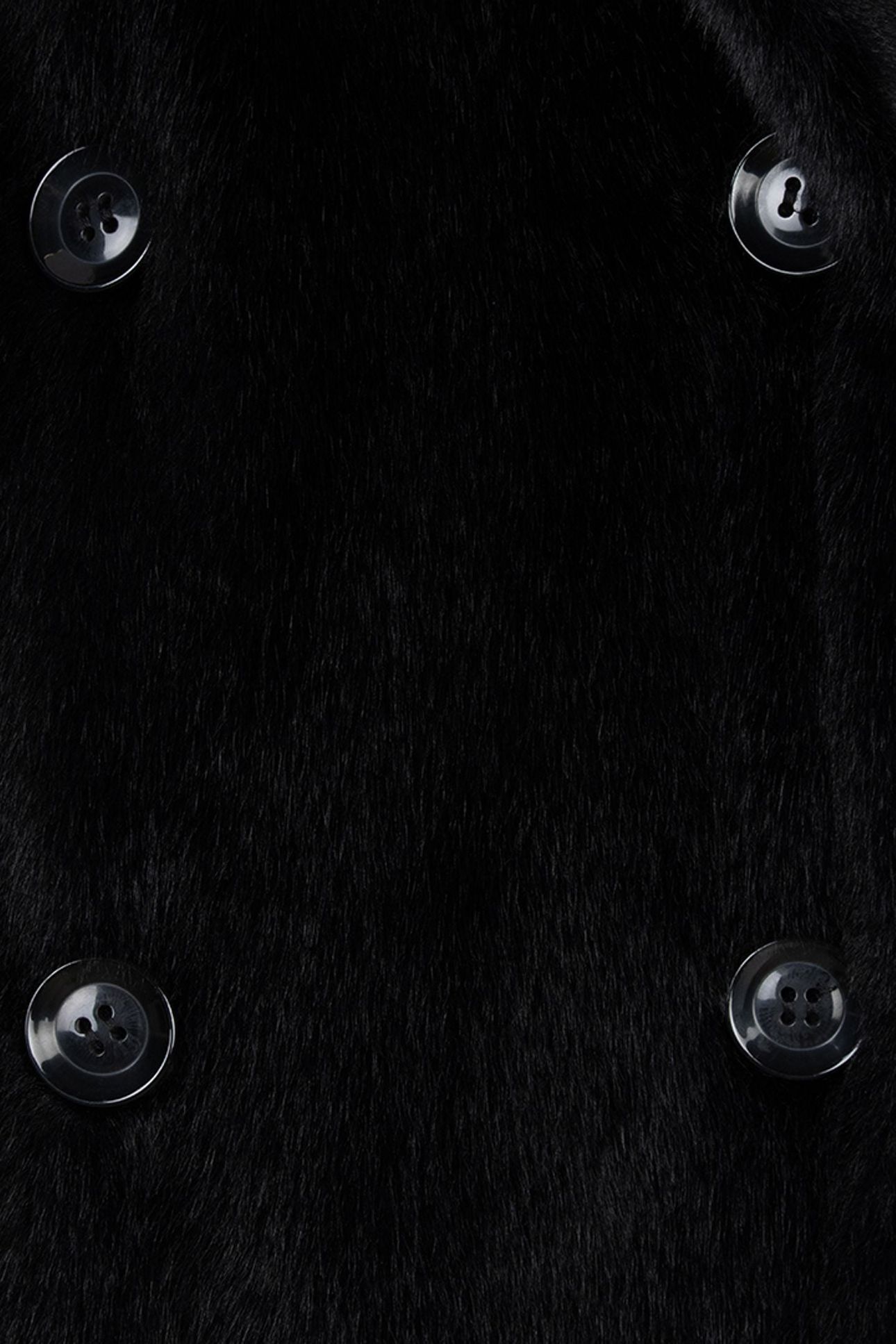 COAT SHAWL COLLAR FAKE FUR BLACK 6