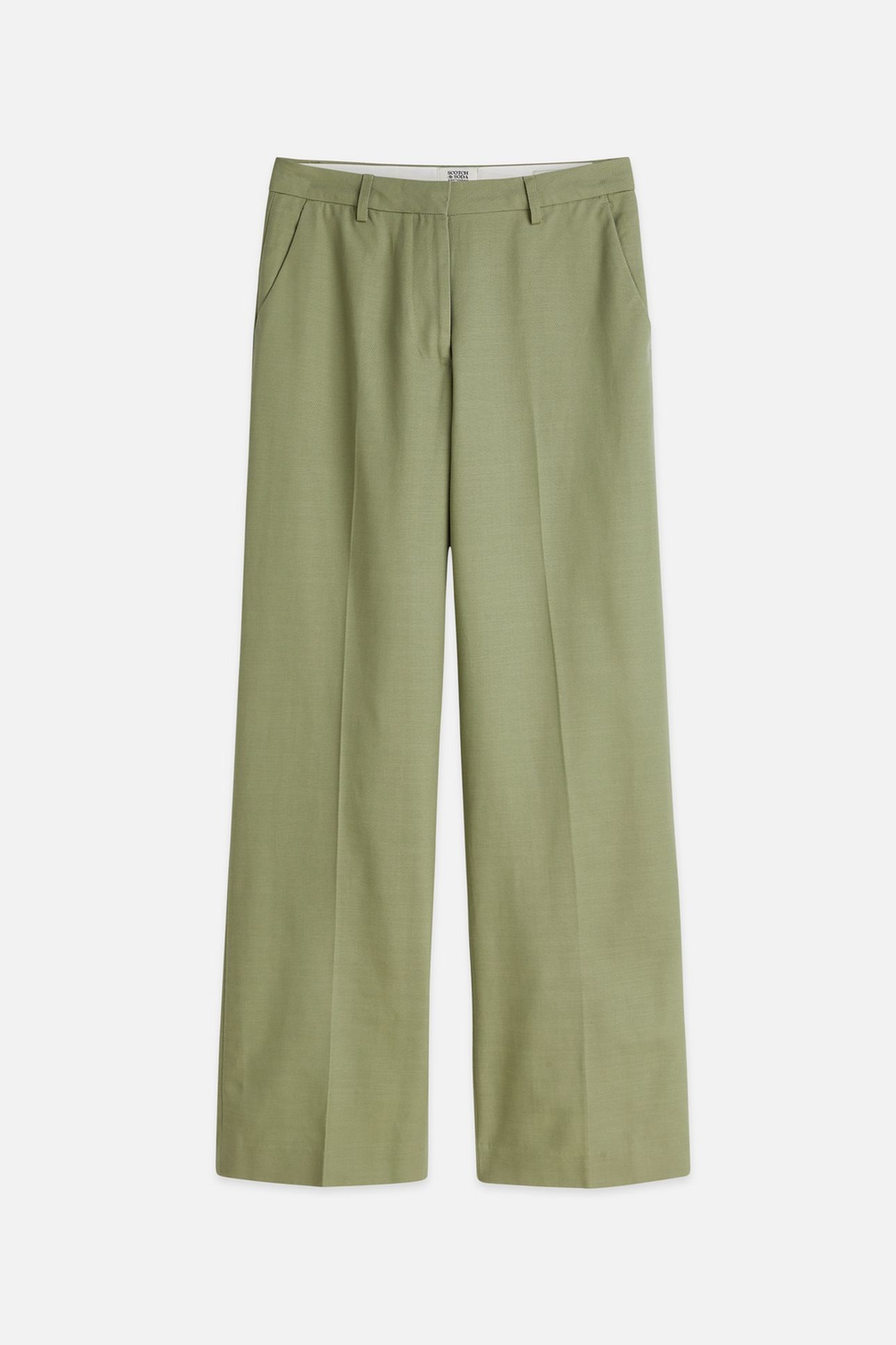 EDIE - HIGH RISE WIDE LEG PANTS OIL GREEN 4