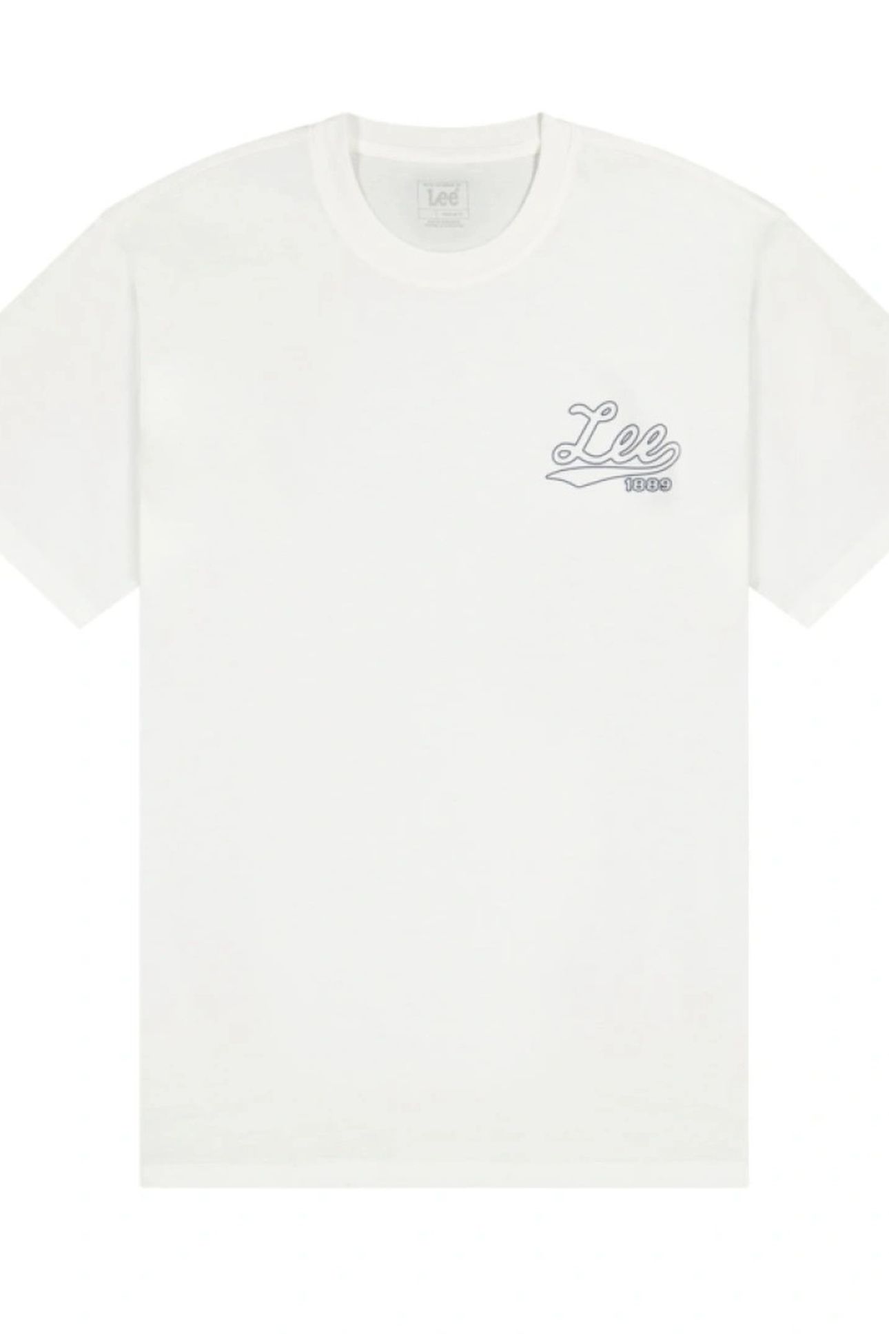 BIG LEE LOGO TEE BRIGHT WHITE REGULAR WHITE 1