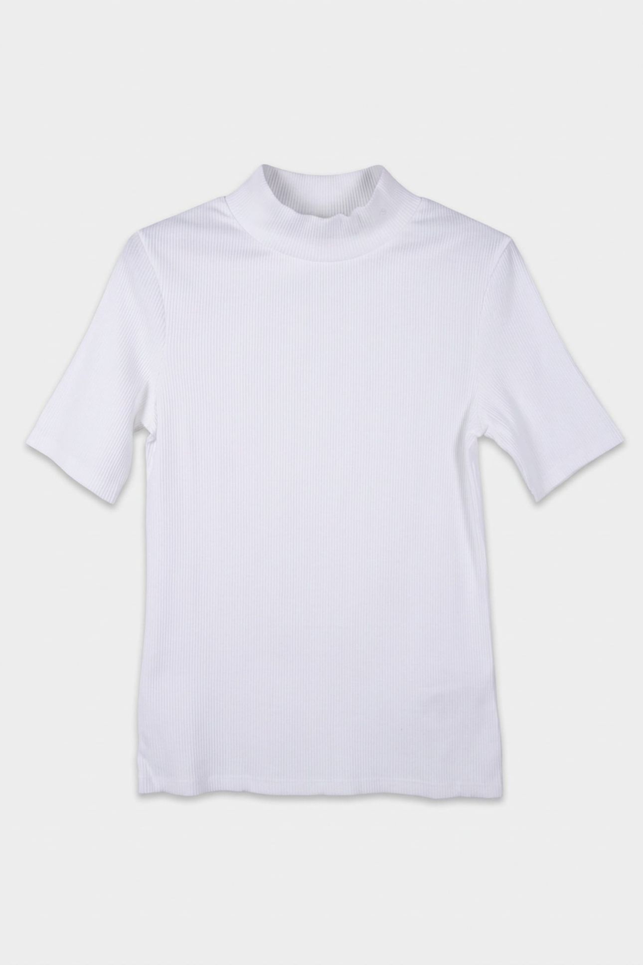 CORE MOCK NECK RIB T-SHIRT WHITE 3