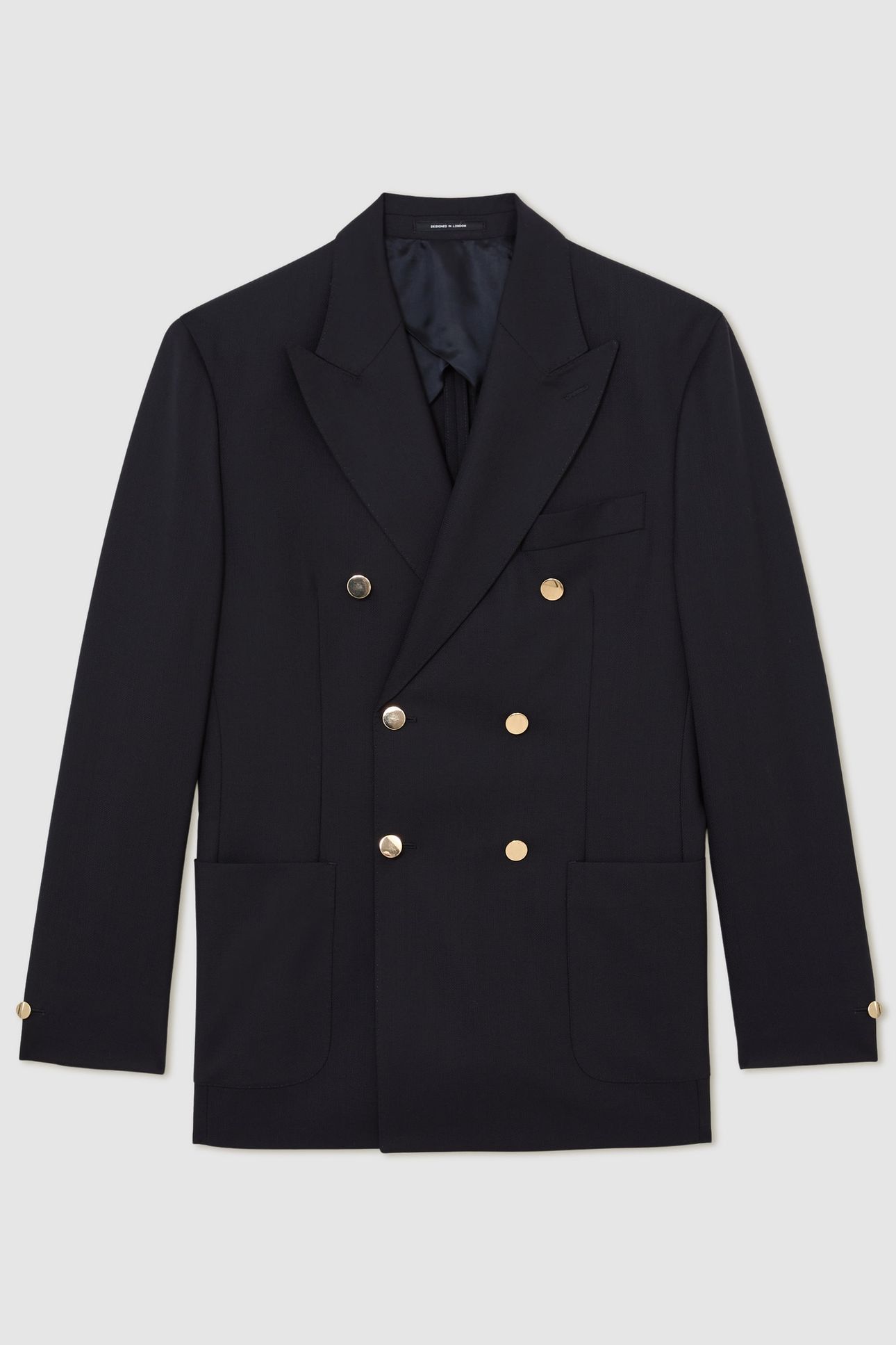 DB PEAK HOPSACK BLAZER NAVY 5