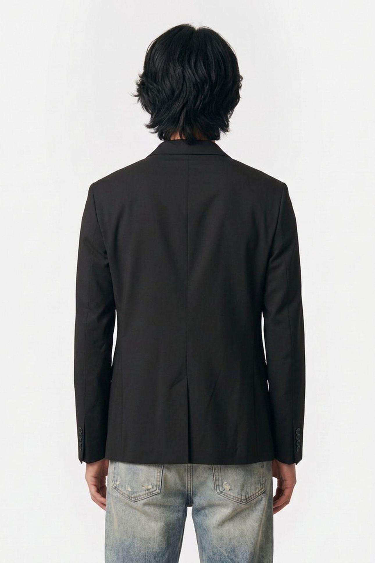 TRAVEL GABARDINE SLIM BLAZER BLACK 2