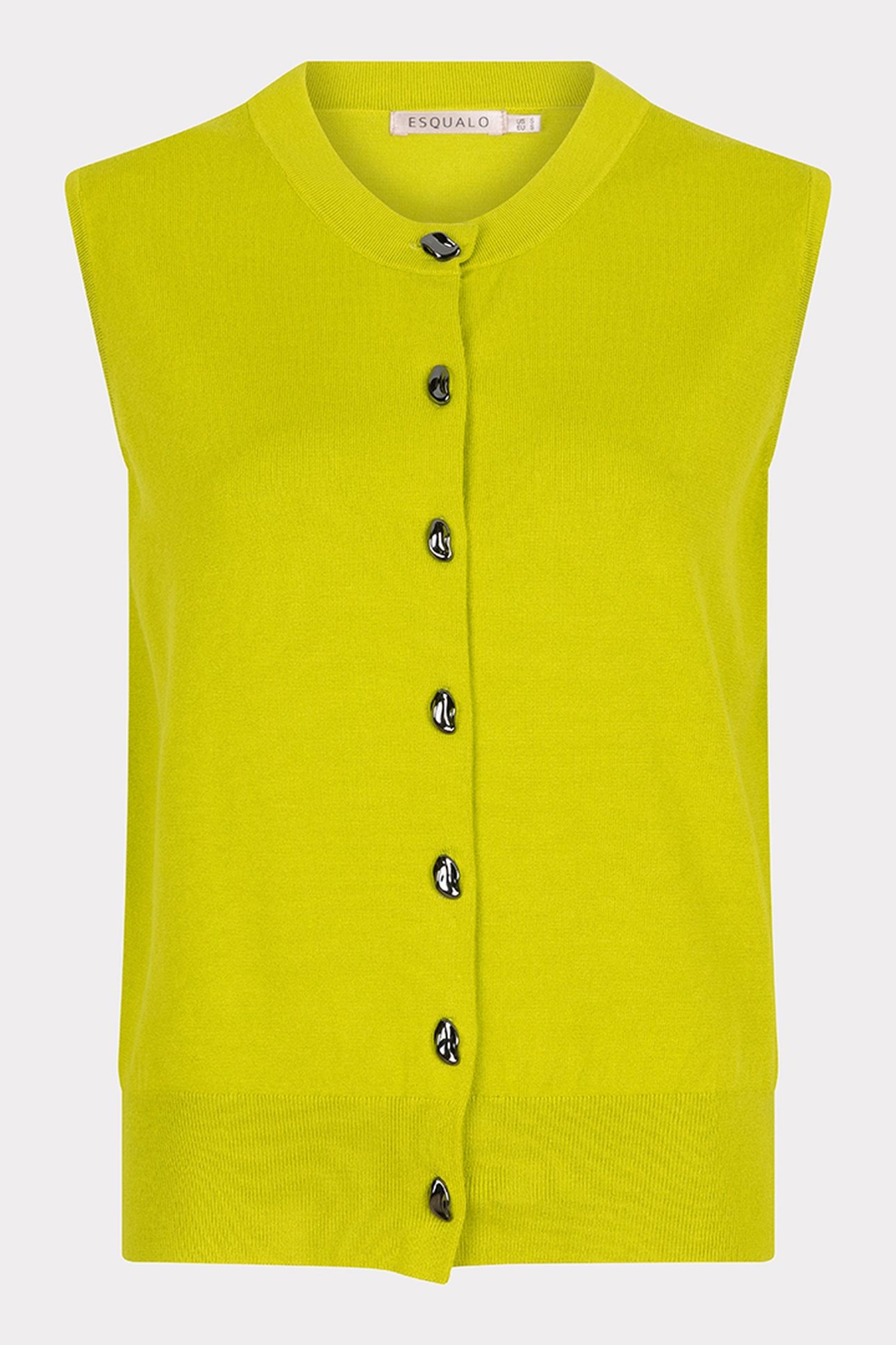 GILET BUTTONS BASIC KNIT CITY LIME 4