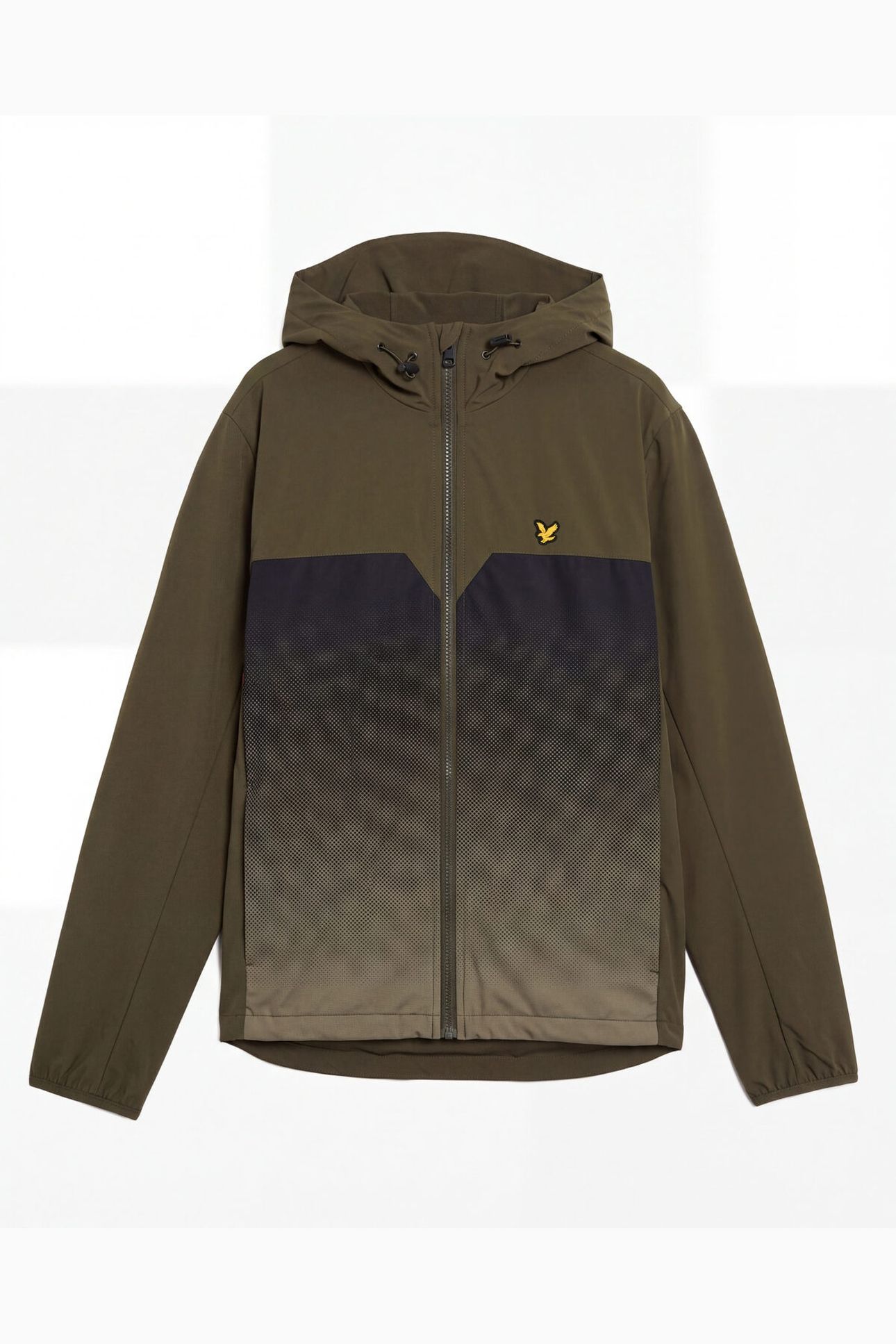 GRADIENT COLOUR BLOCK JACKET OLIVE/JET BLACK 4