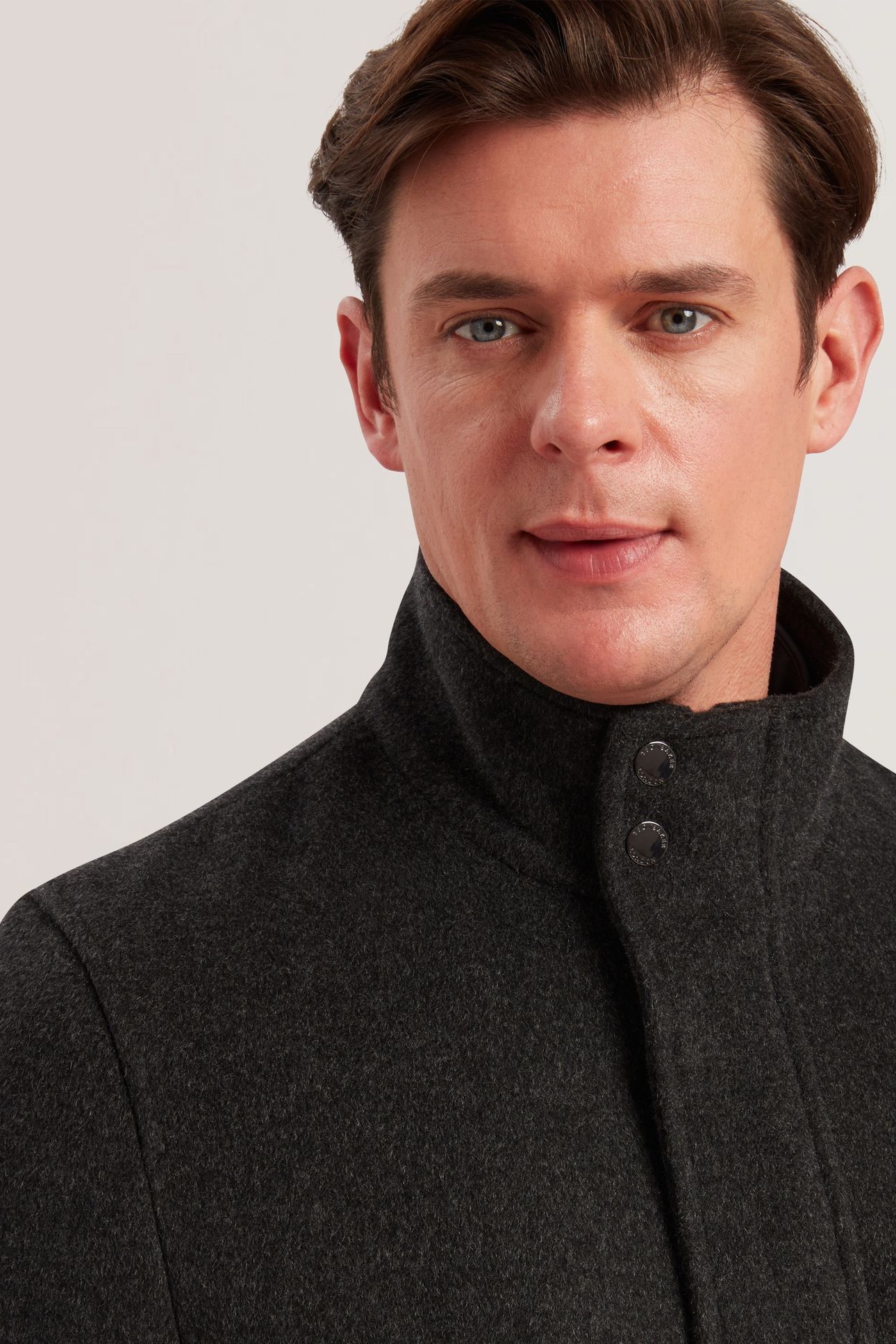EDERSON WOOL BLEND FUNNEL NECK COAT GREY 4