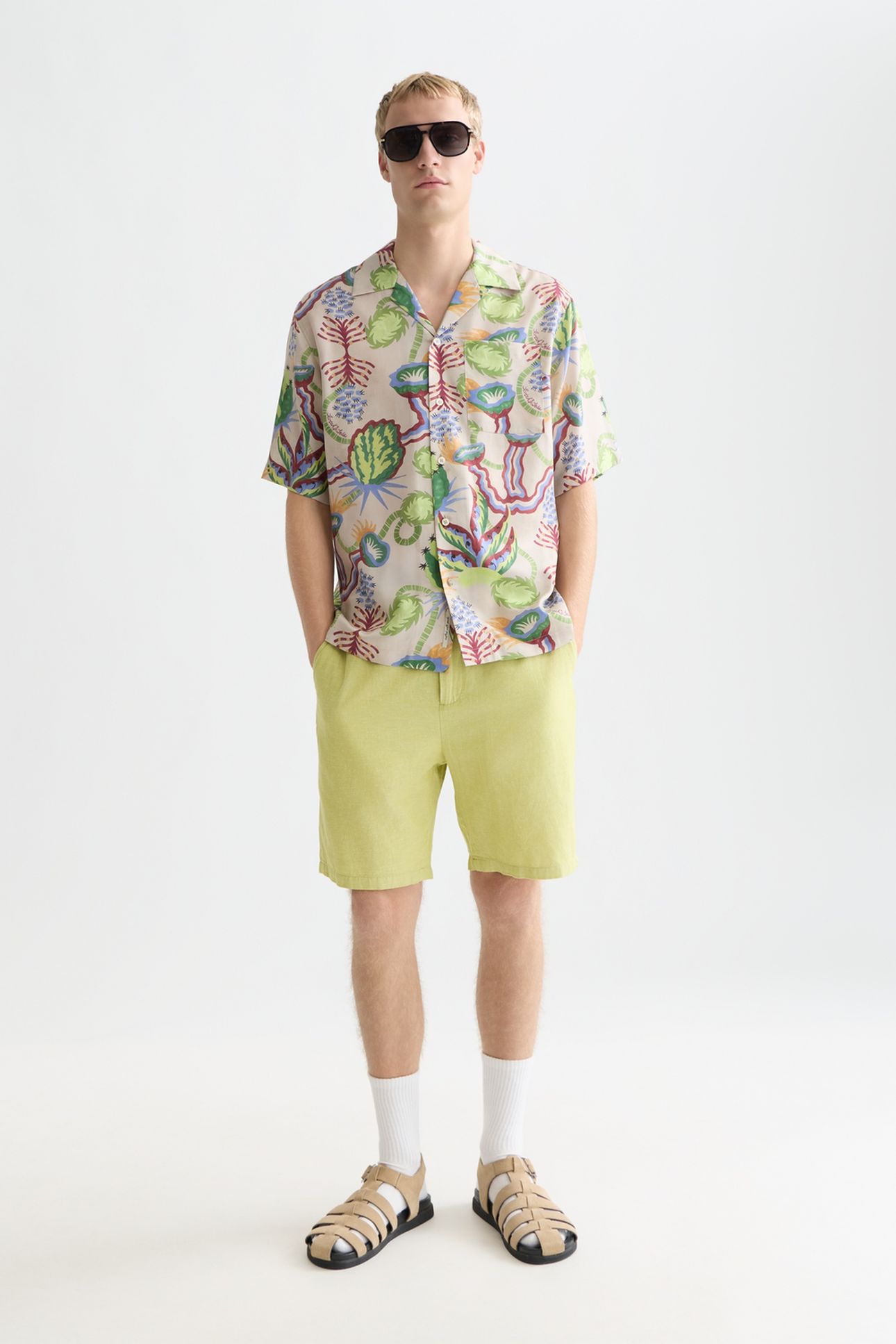 SEASONAL CORE FAVE COTTON LINEN REGULARFIT CHINO SHORTS ALLI 3
