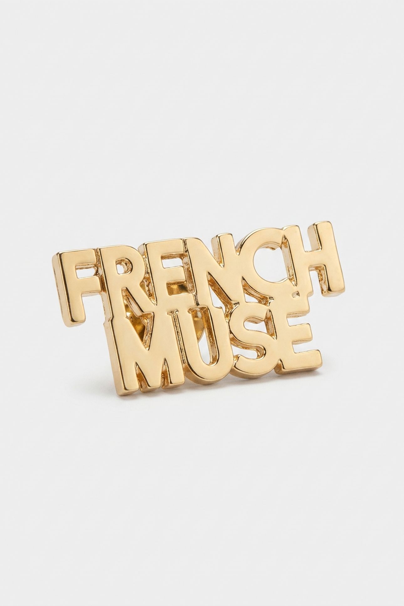 AMUSE - YELLOW METAL MESSAGE BROOCH 2