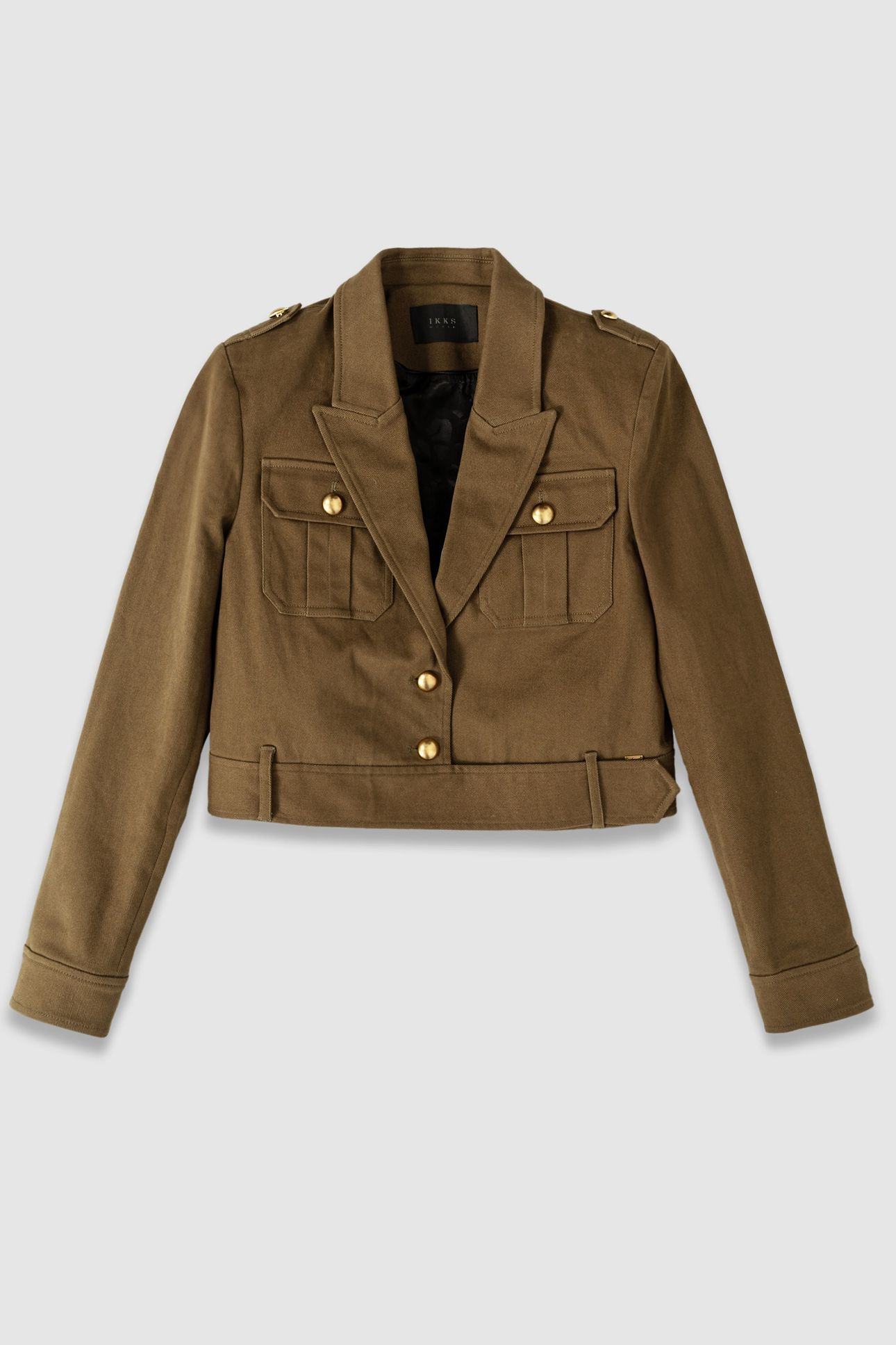 KHAKI GABARDINE SHORT JACKET 4